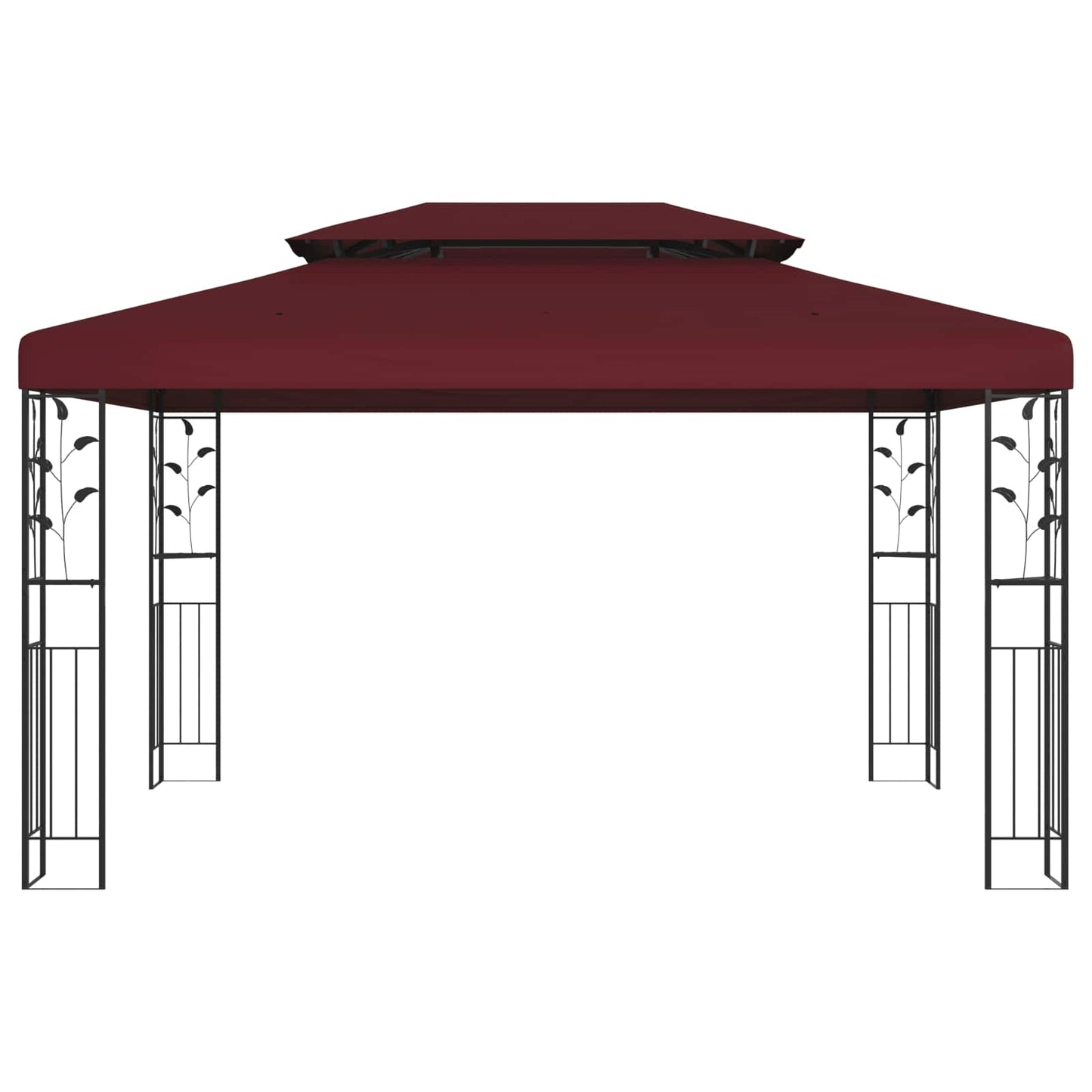 Paviljong 3,97 x 2,96 x 2,68 m Vinrød Polyester og stål