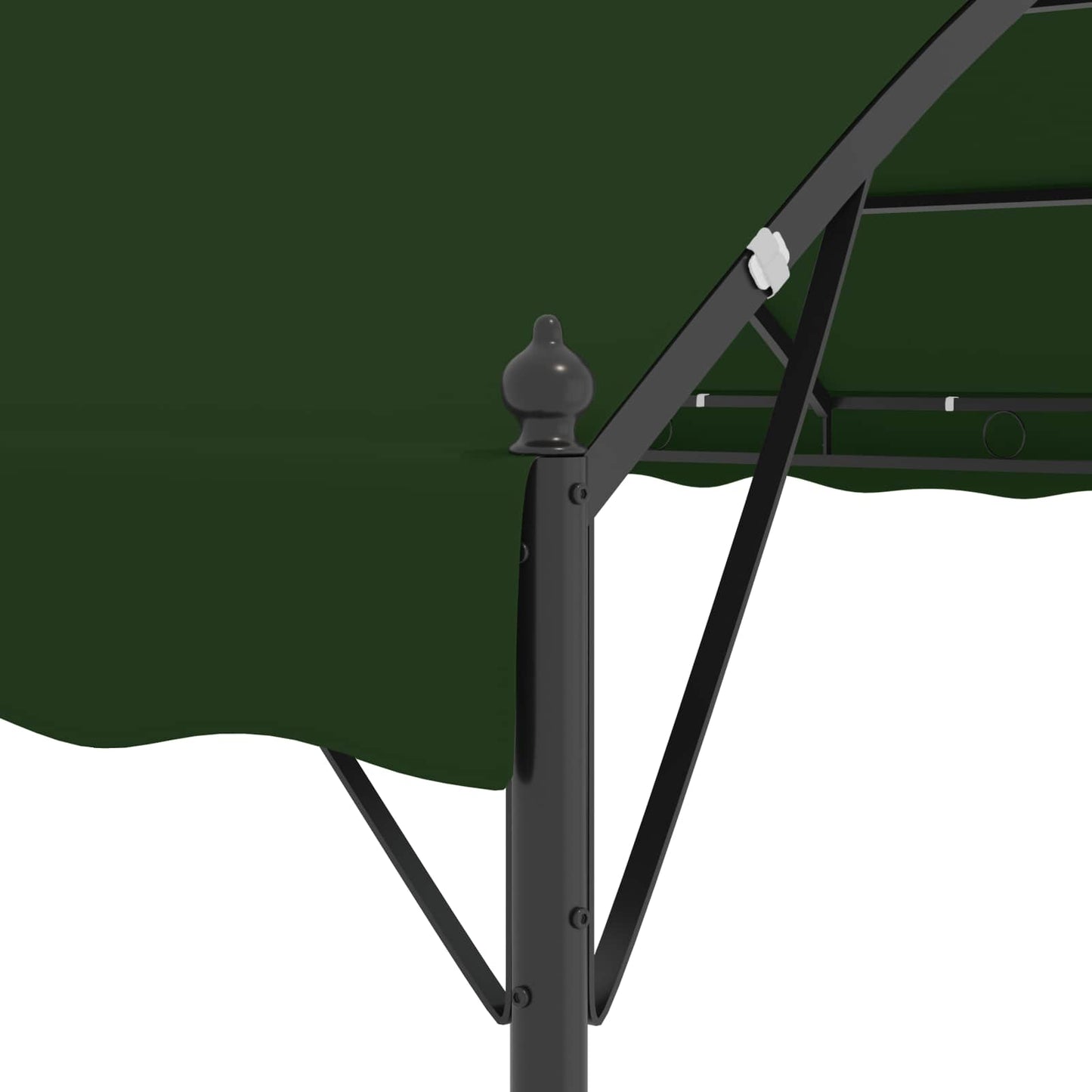 Paviljong 4 x 3 x 2,6 m Grønn Polyester og stål