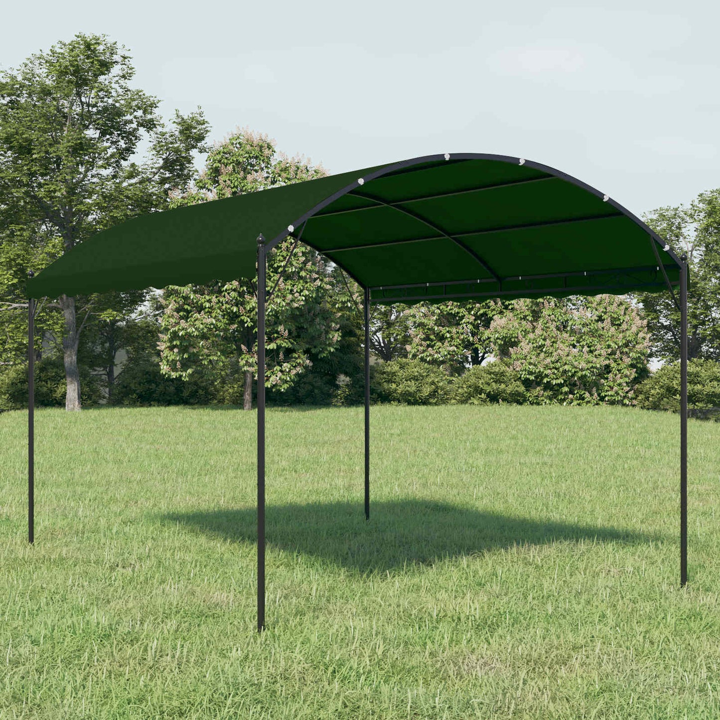 Paviljong 4 x 3 x 2,6 m Grønn Polyester og stål