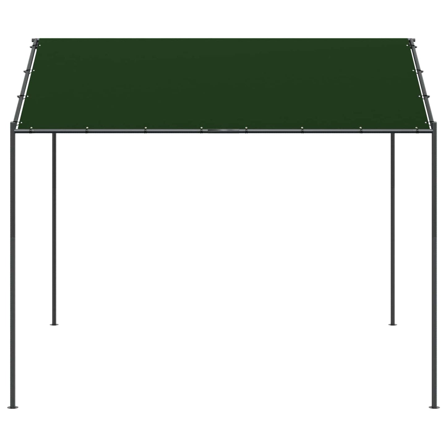 Paviljong 4 x 4 x 2,6 m Gråbrun Polyester og stål