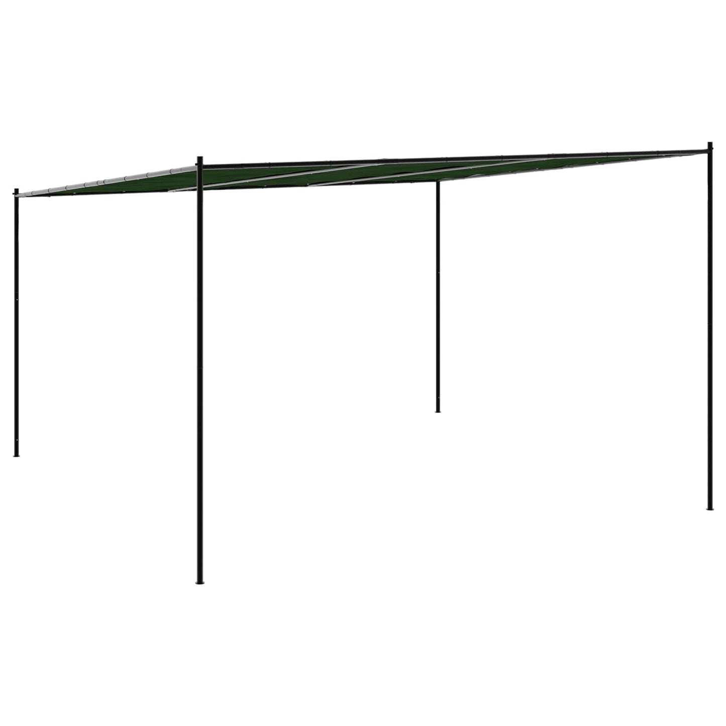 Paviljong 4 x 3,98 x 2,67 m Grønn Polyester og stål