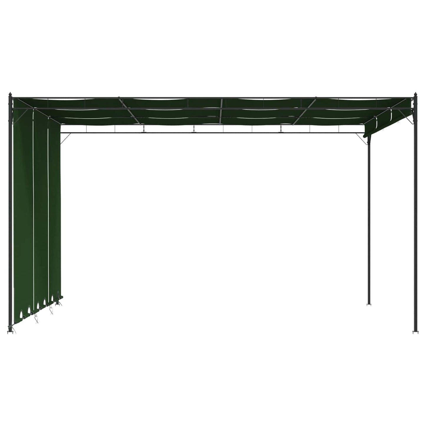 Paviljong 4 x 3 x 2,3 m Grønn Polyester og stål