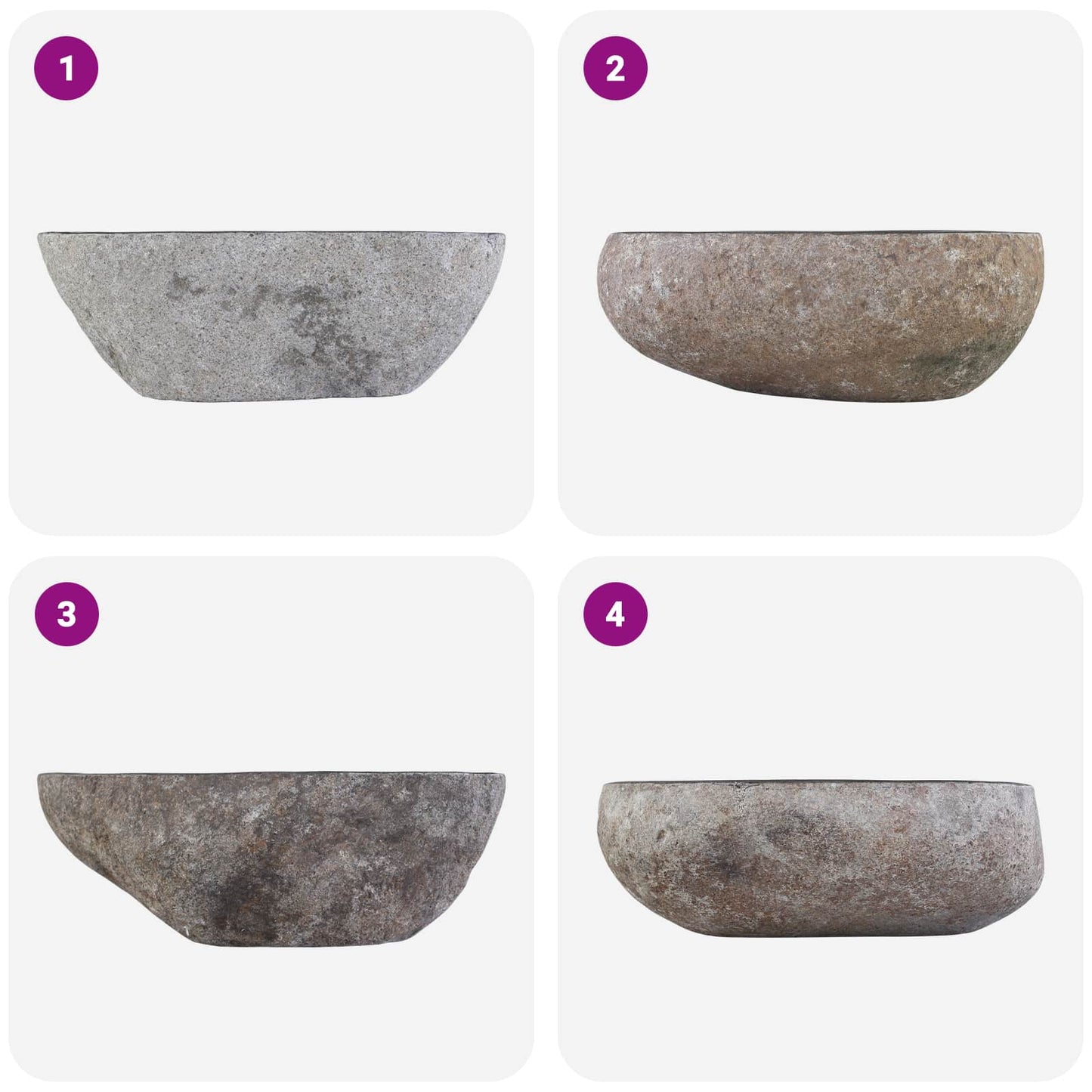 Basseng Oval Grå (32-37) x (27-30) x 12 cm Elvestein