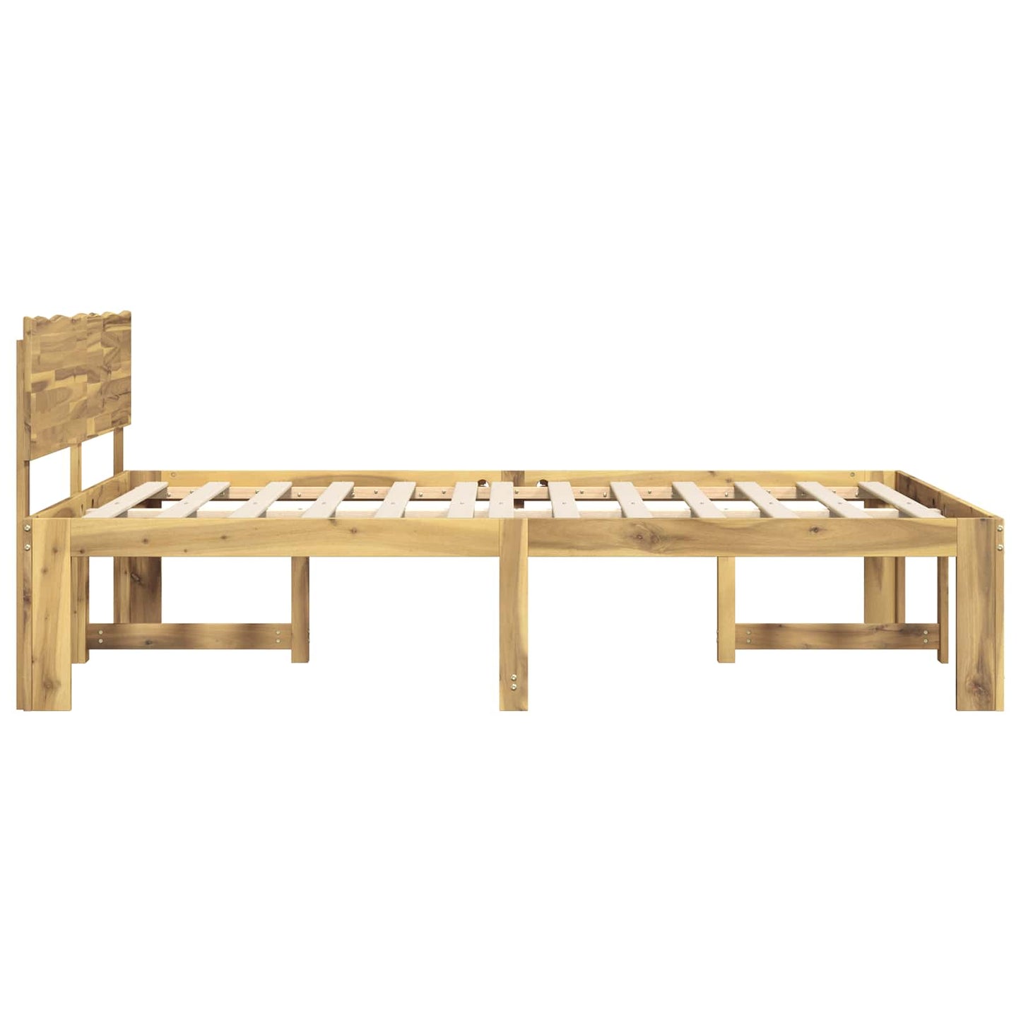 Dobbel Sengramme med Hodegjerde ROSTOCK Hvit 140 x 200 cm