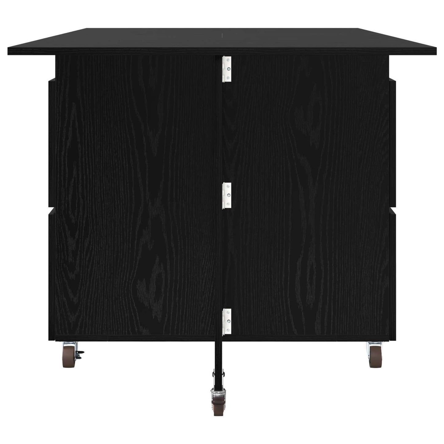 Spisebord 2 pcs 140 x 80 x 77 cm Konstruert tre Svart eik