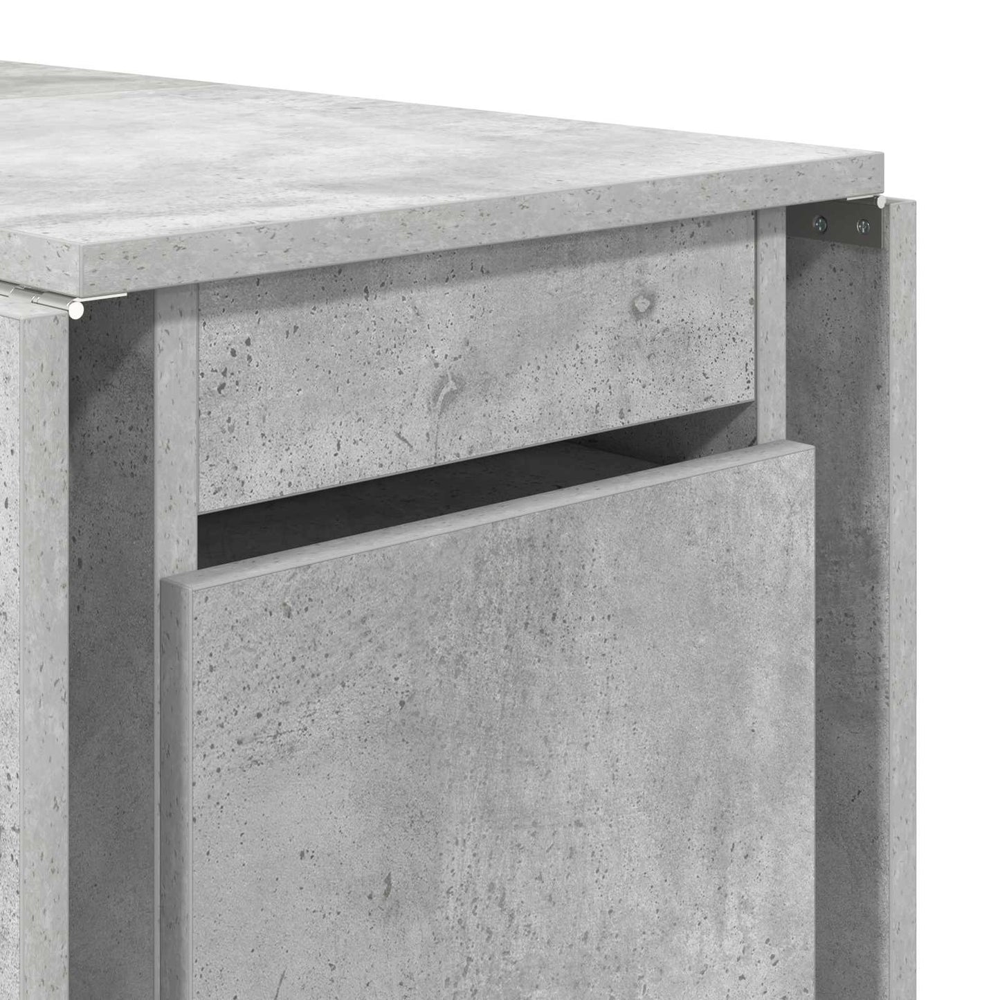 Spisebord 2 pcs 140 x 80 x 77 cm Konstruert tre Betonggrå