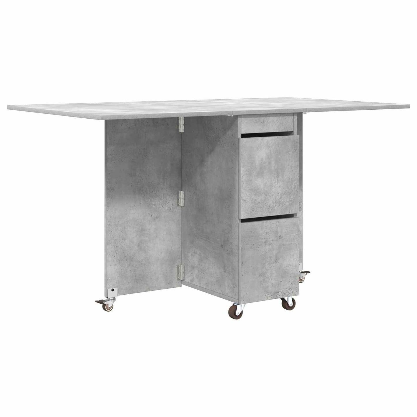 Spisebord 2 pcs 140 x 80 x 77 cm Konstruert tre Betonggrå