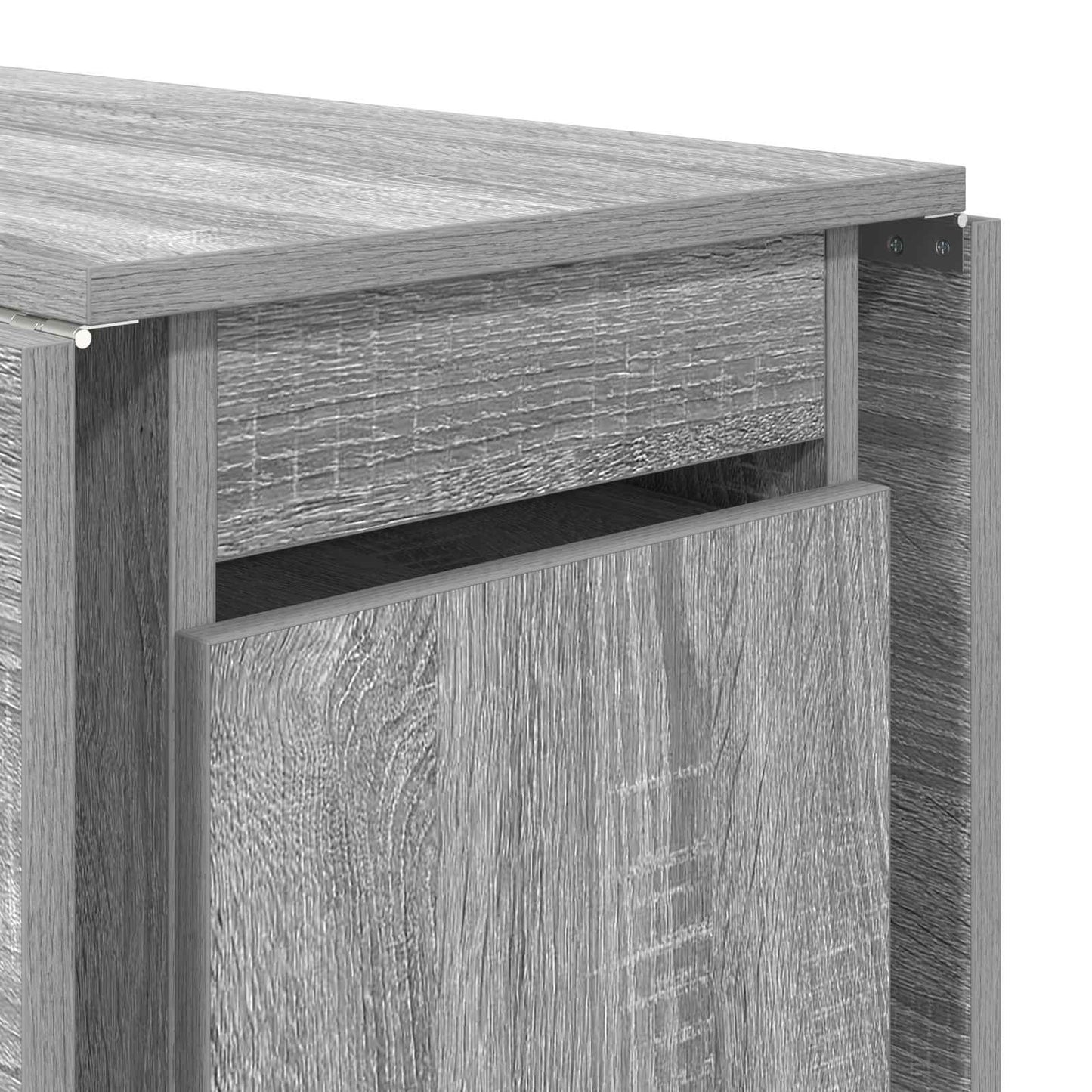 Spisebord 2 pcs 140 x 80 x 77 cm Konstruert tre Grå Sonoma