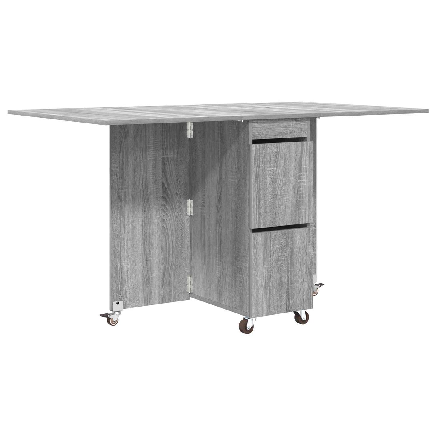Spisebord 2 pcs 140 x 80 x 77 cm Konstruert tre Grå Sonoma