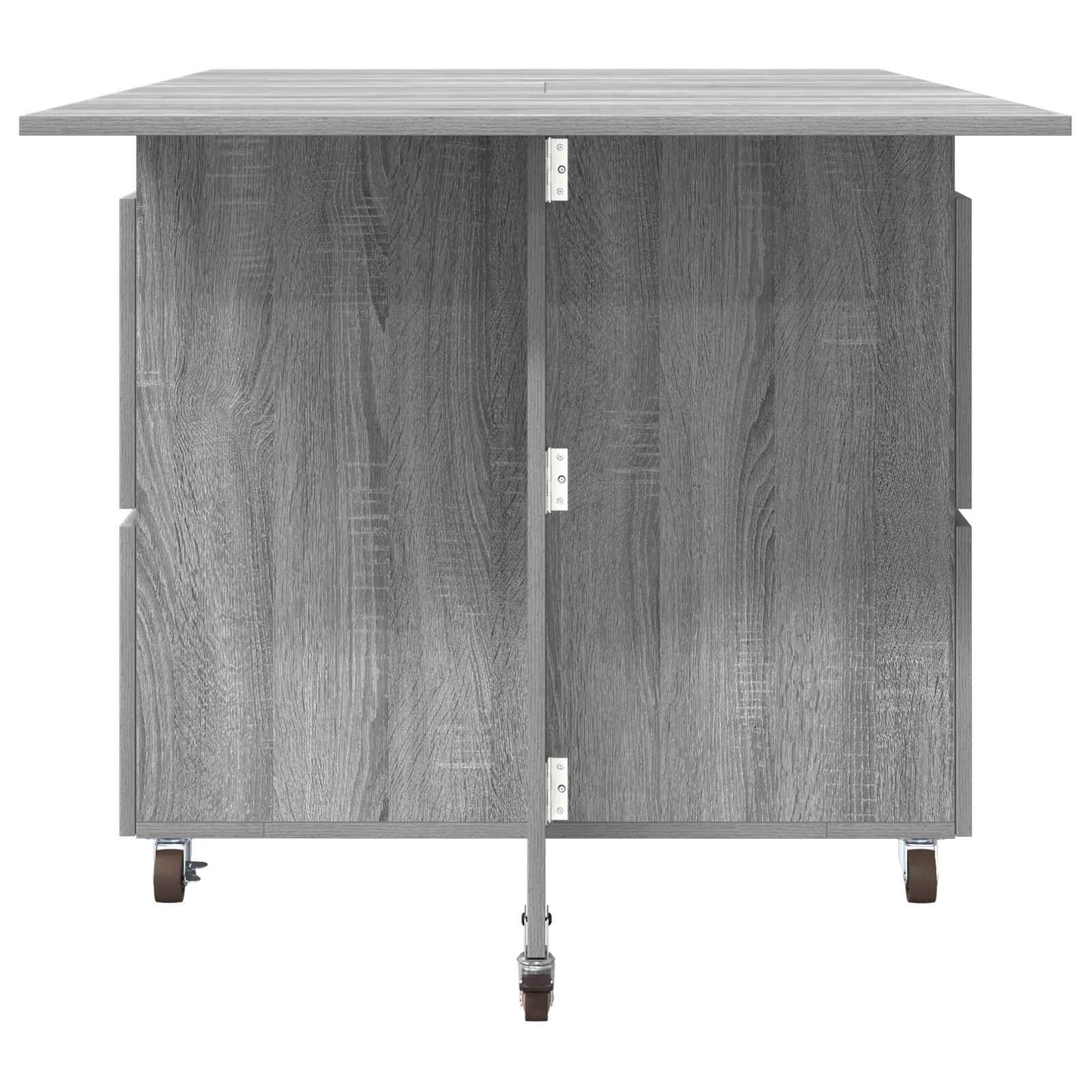 Spisebord 2 pcs 140 x 80 x 77 cm Konstruert tre Grå Sonoma