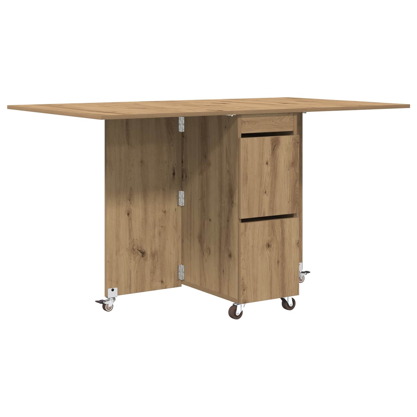 Spisebord 2 pcs 140 x 80 x 77 cm Konstruert tre Artisan eik