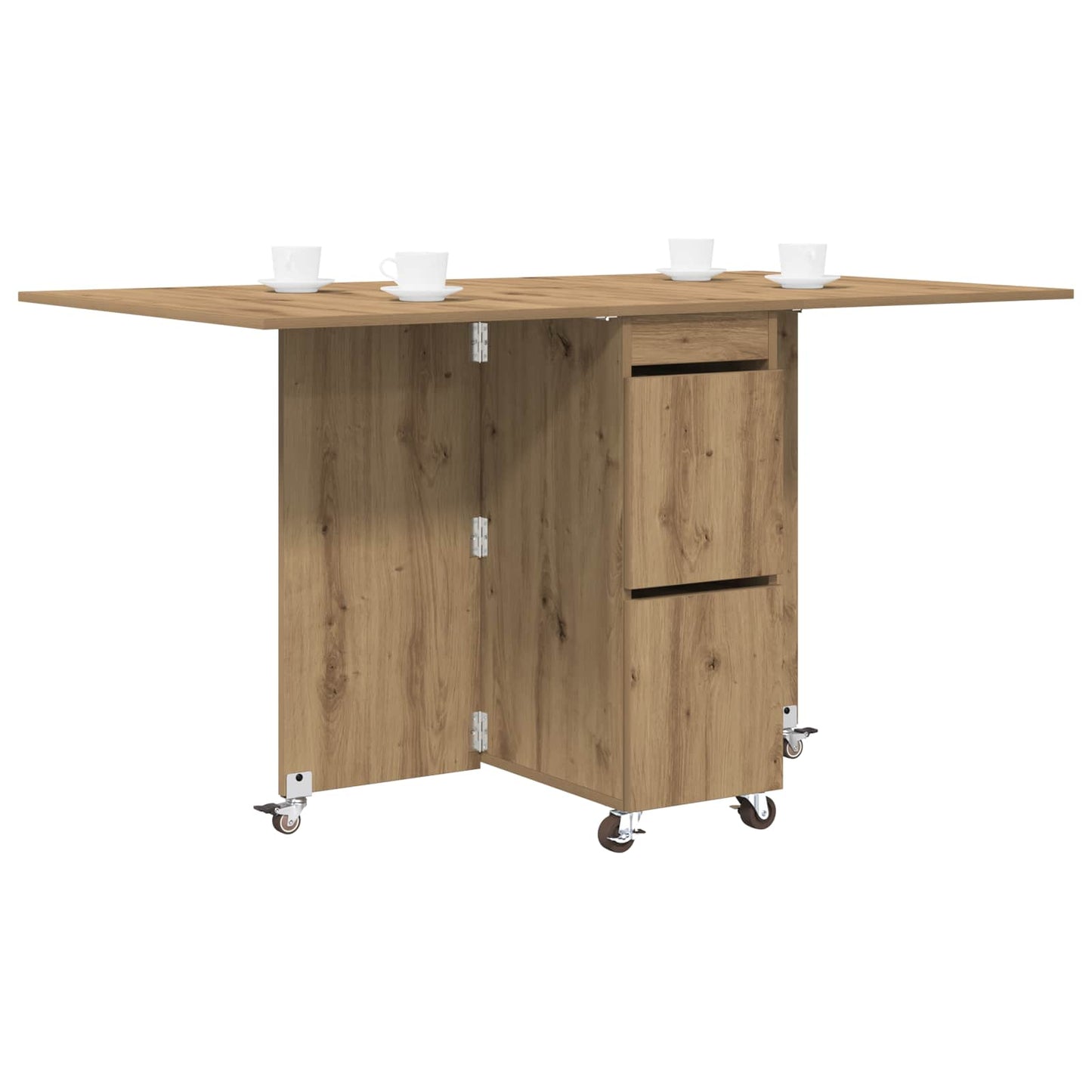 Spisebord 2 pcs 140 x 80 x 77 cm Konstruert tre Artisan eik