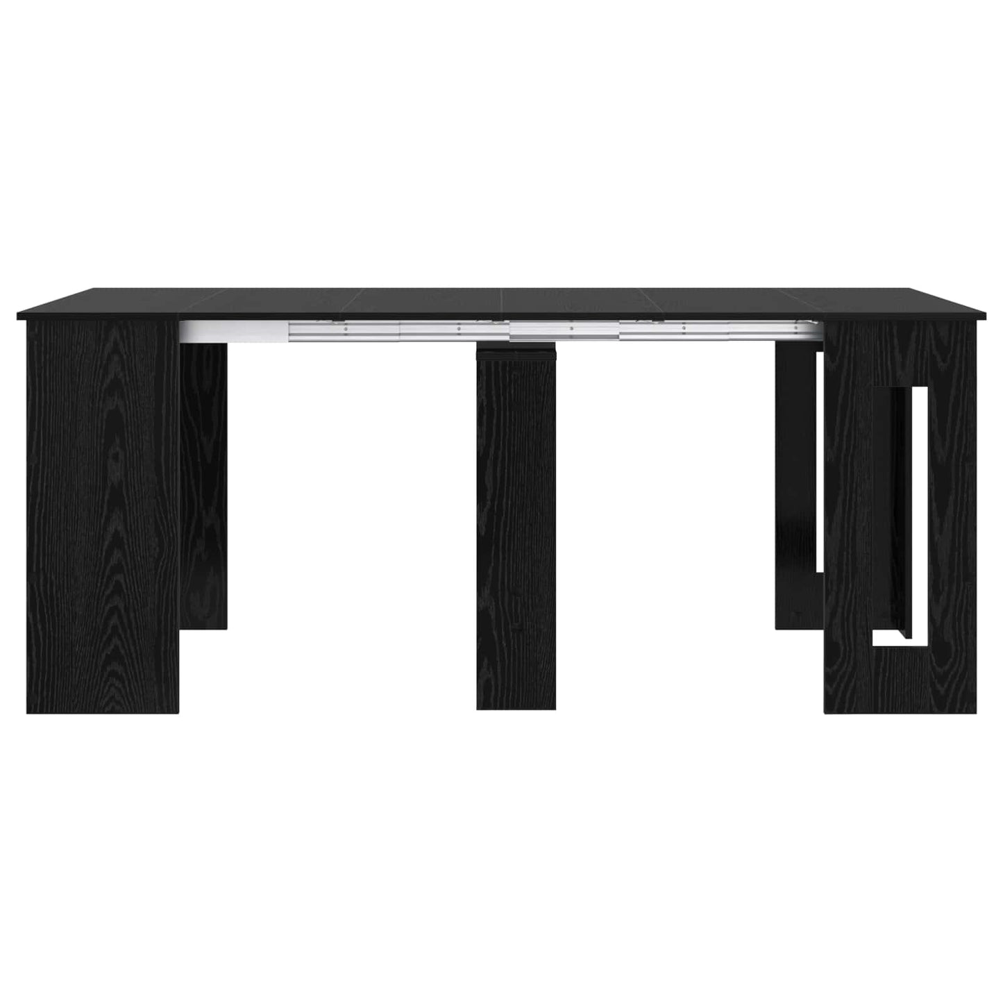 Spisebord 180 x 85 x 75 cm Konstruert tre Svart eik Rektangulær