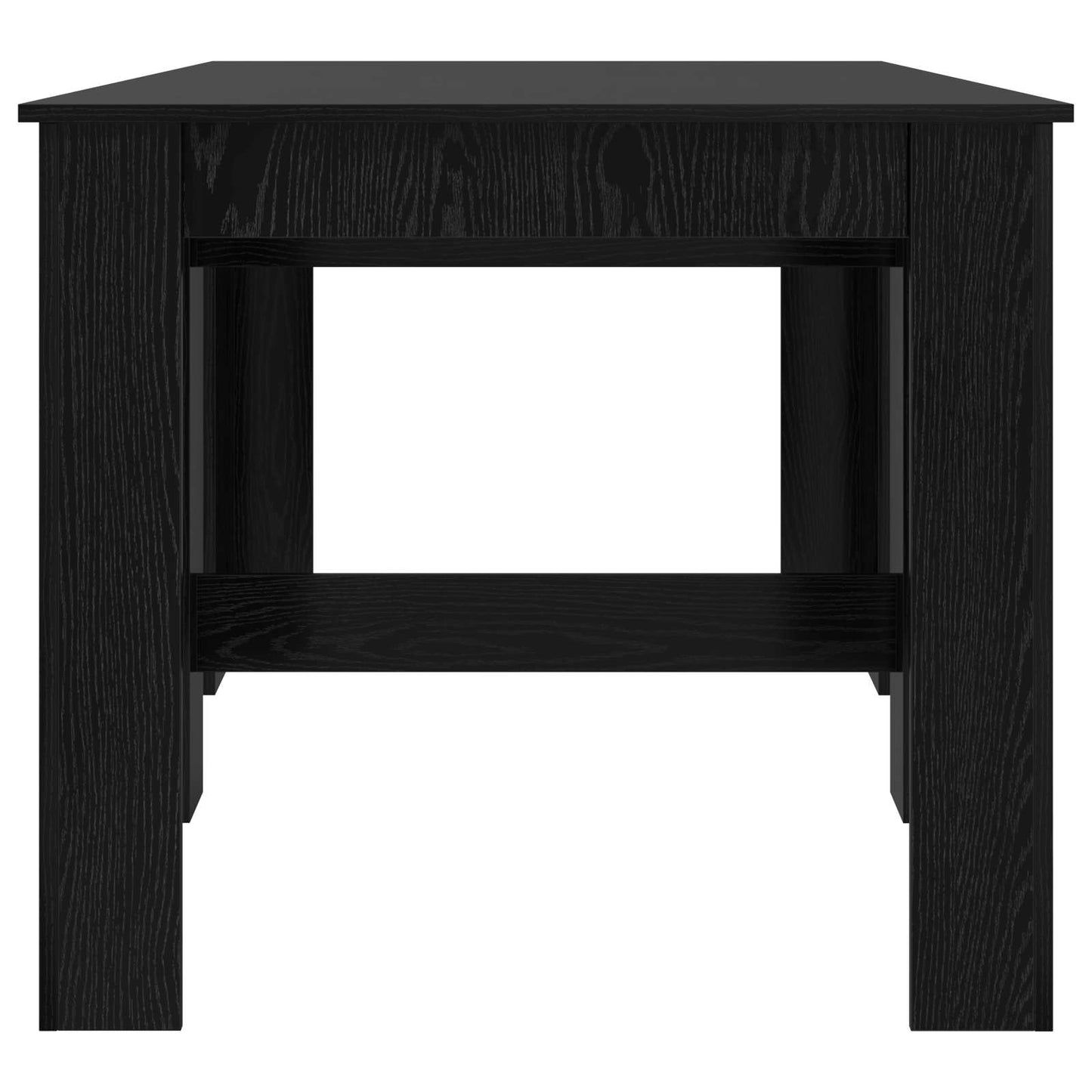 Spisebord 180 x 85 x 75 cm Konstruert tre Svart eik Rektangulær
