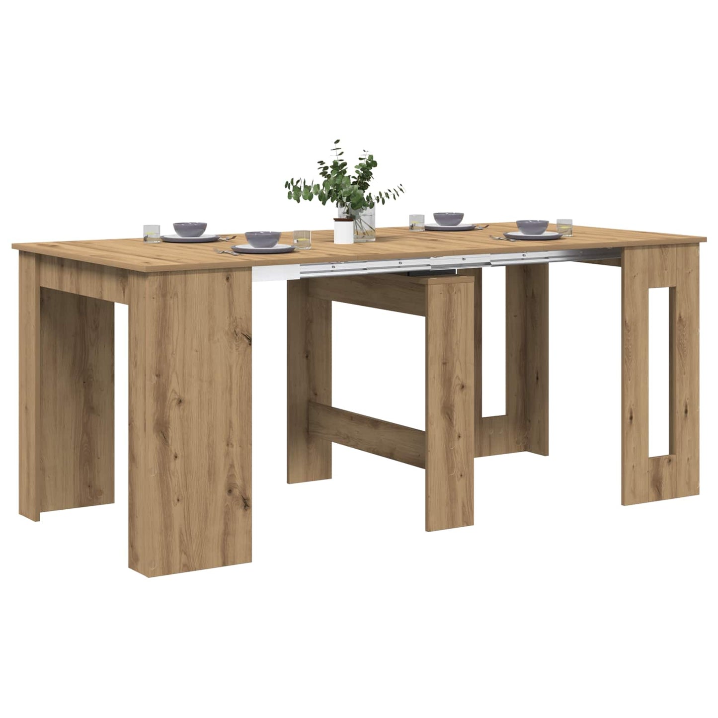 Spisebord 180 x 85 x 75 cm Konstruert tre Artisan eik