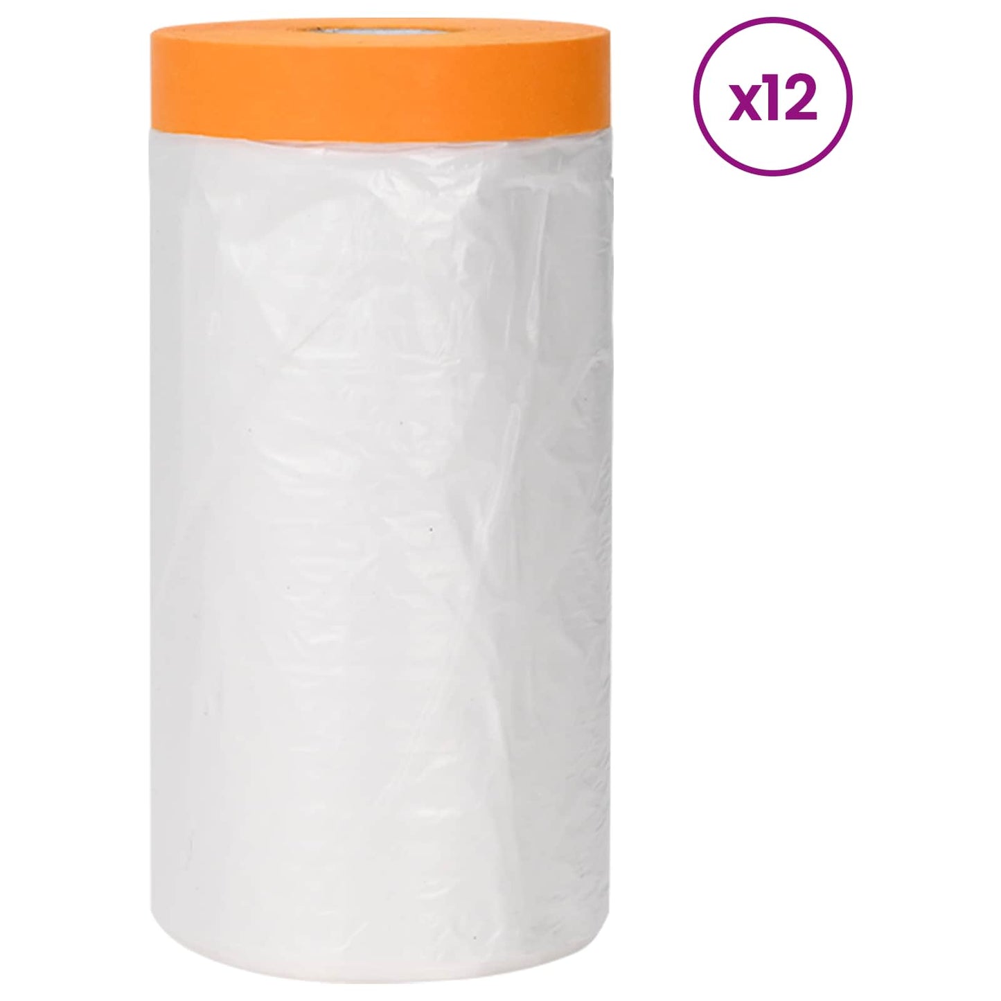 Støvbånd med limtape 12 pcs Gjennomsiktig 110 x 3300 cm HDPE