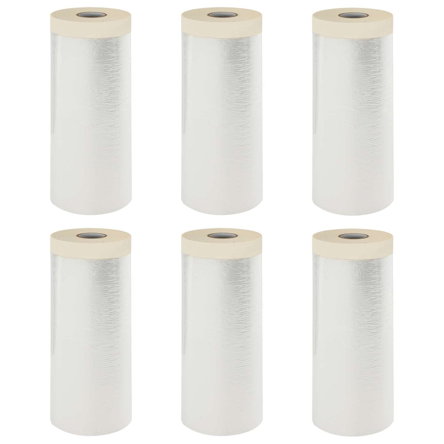 Støvduk med klebrig tape 6 pcs Gjennomsiktig 140 x 3300 cm HDPE