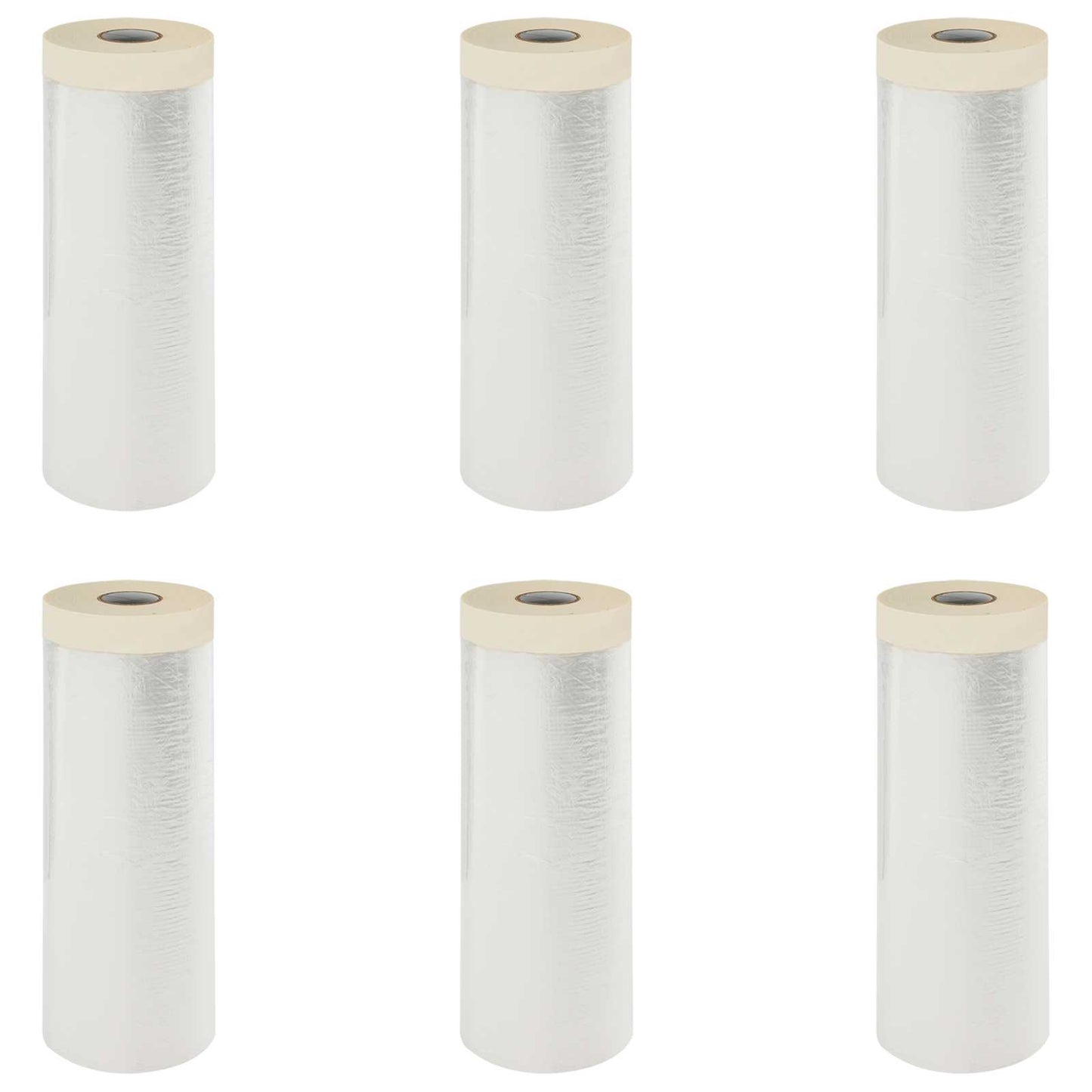 Støvduk med klebrig tape 6 pcs Gjennomsiktig 210 x 2000 cm HDPE