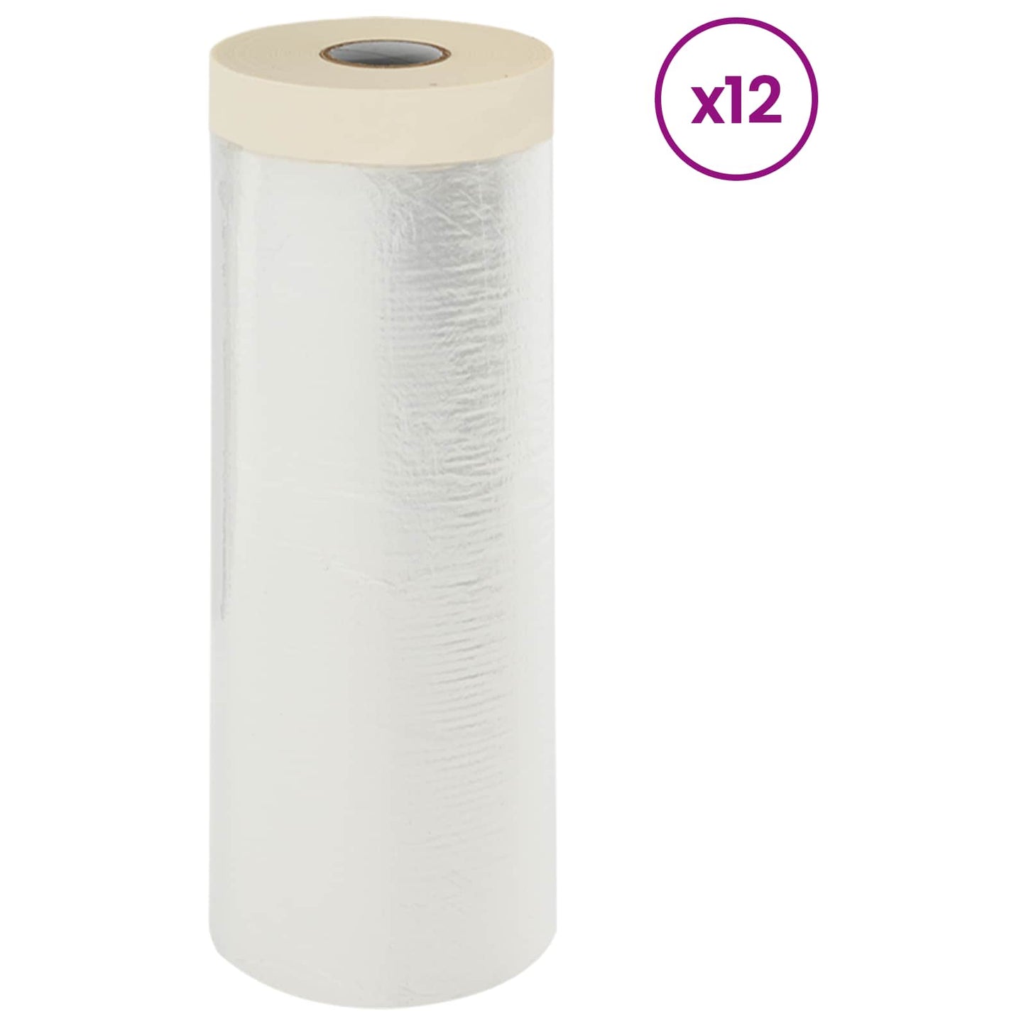 Støvduk med klebrig tape 12 pcs Gjennomsiktig 270 x 1600 cm