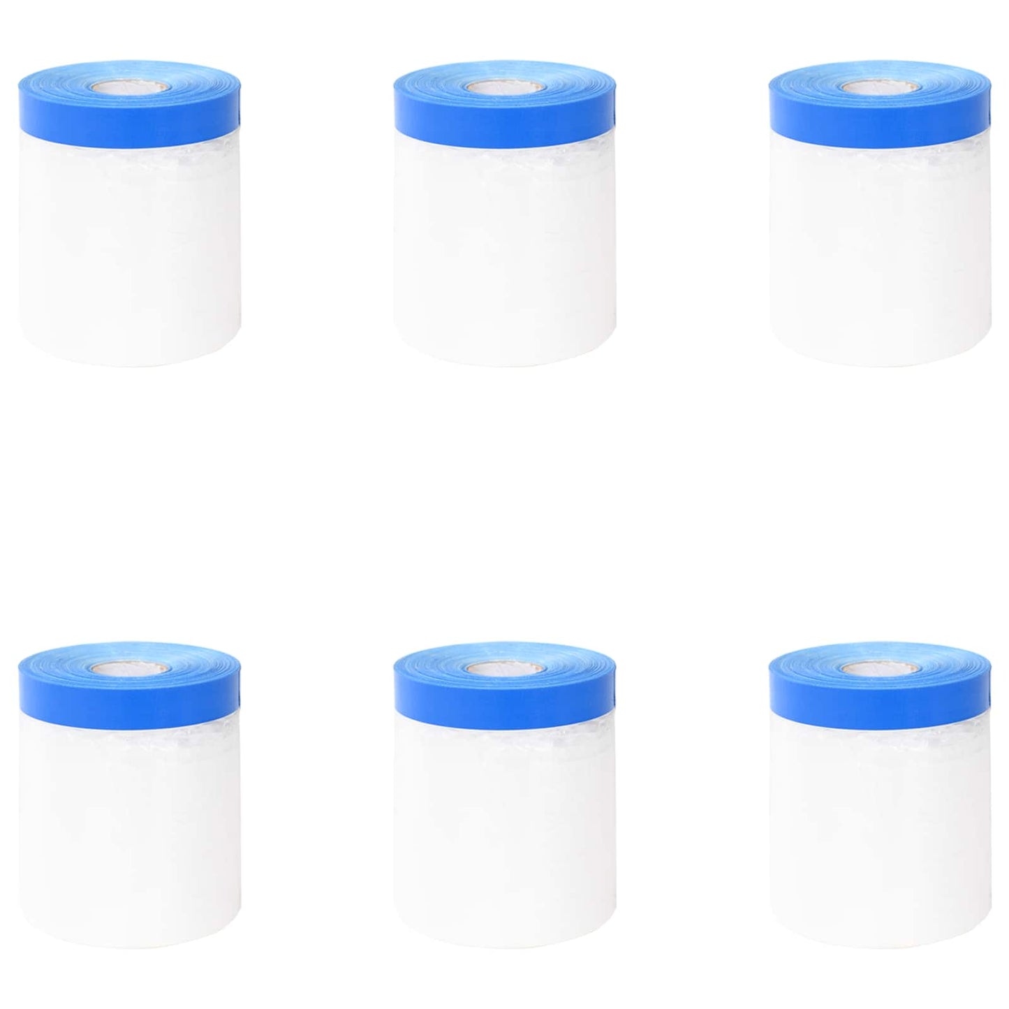Maskeringsfilm med limtape 6 pcs Transparent og blå