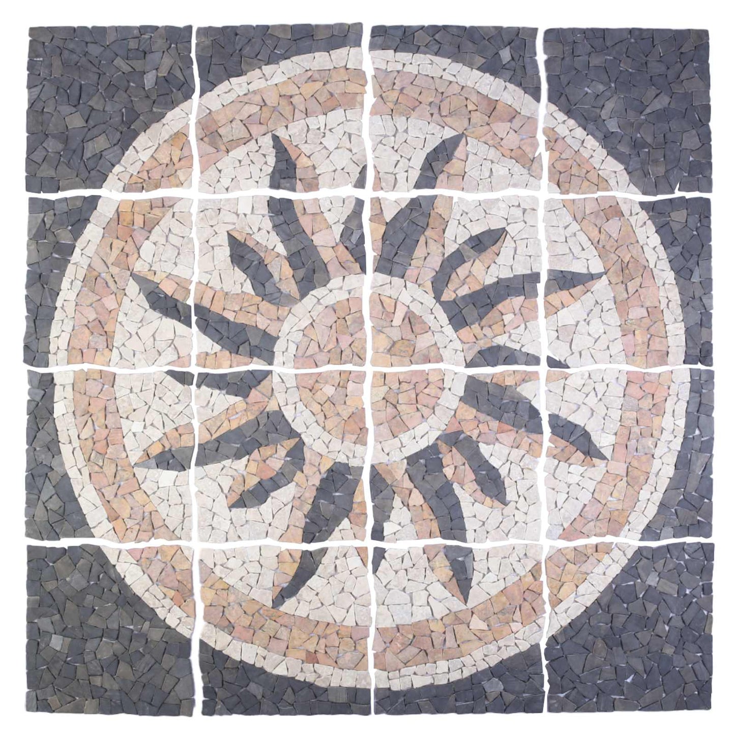 Mosaikkfliser solmønster Flerfarget 120 x 120 cm Marmor