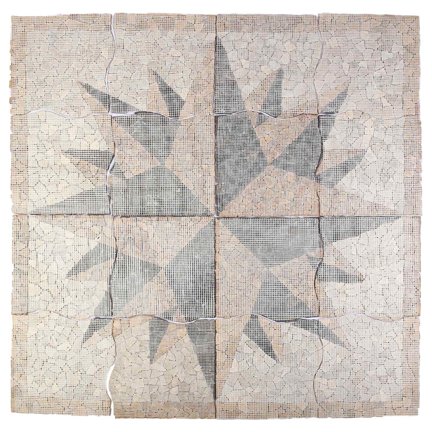 Mosaikkfliser med vindmønster Flerfarget 120 x 120 cm Marmor