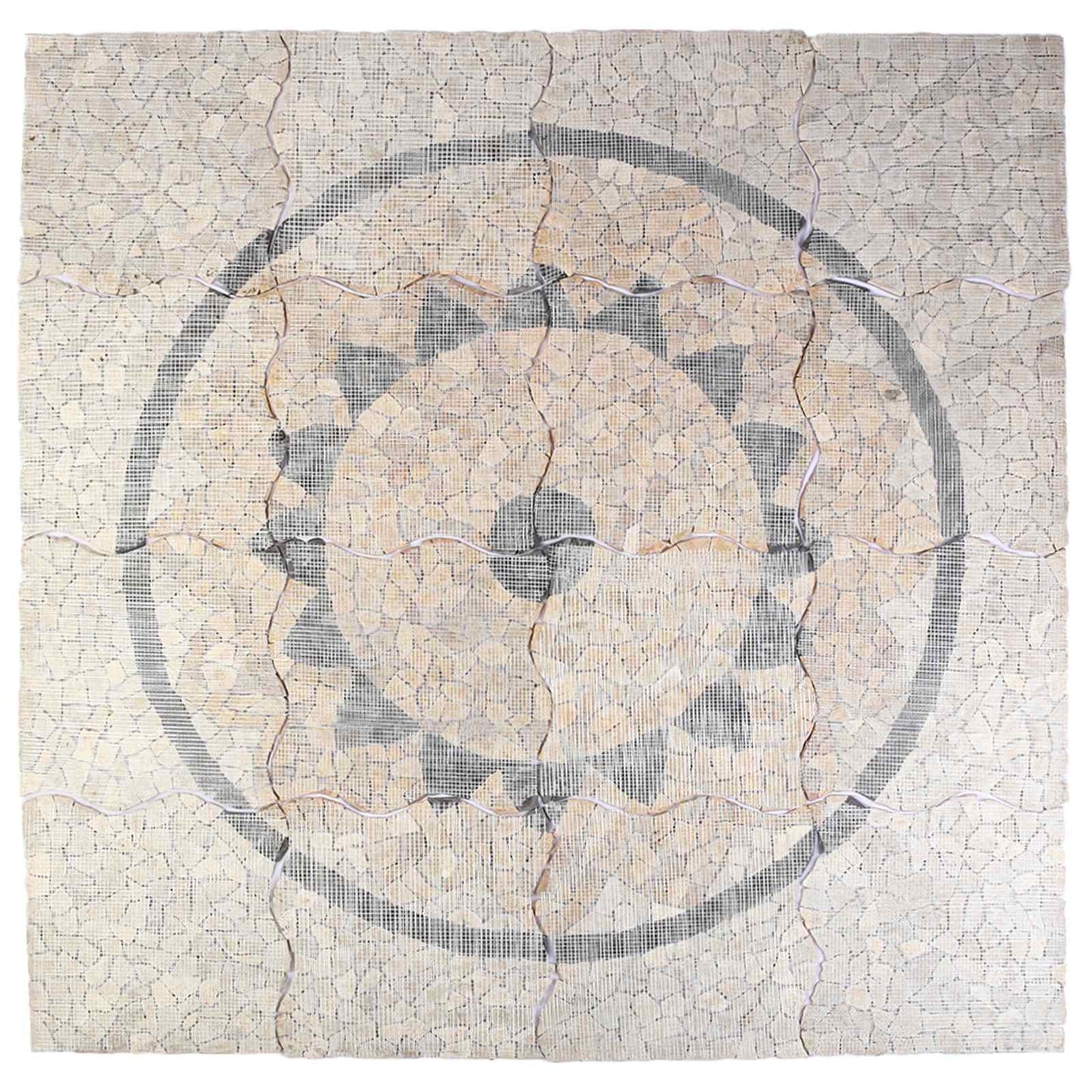 Mosaikkfliser Solblomst Mønster Flerfarget 120 x 120 cm Marmor
