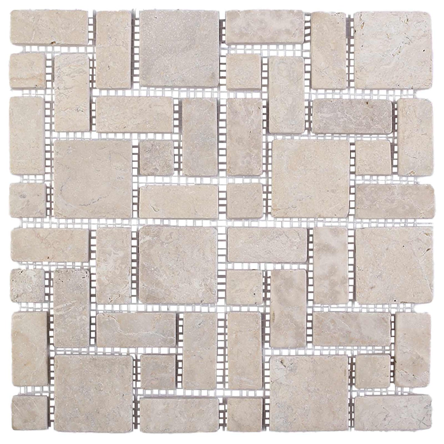 Mosaic Fliser Krem 30 x 30 cm Marmor