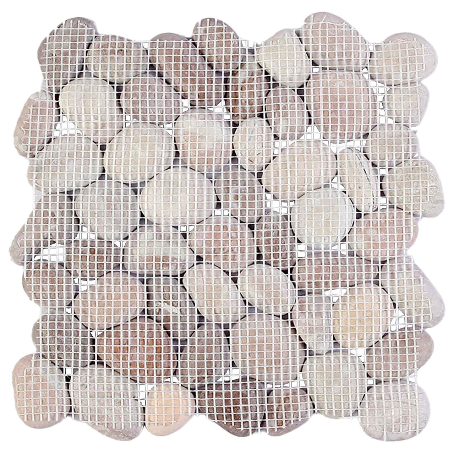 Pebble Fliser Beige og lys rosa 30 x 30 cm Elvestein