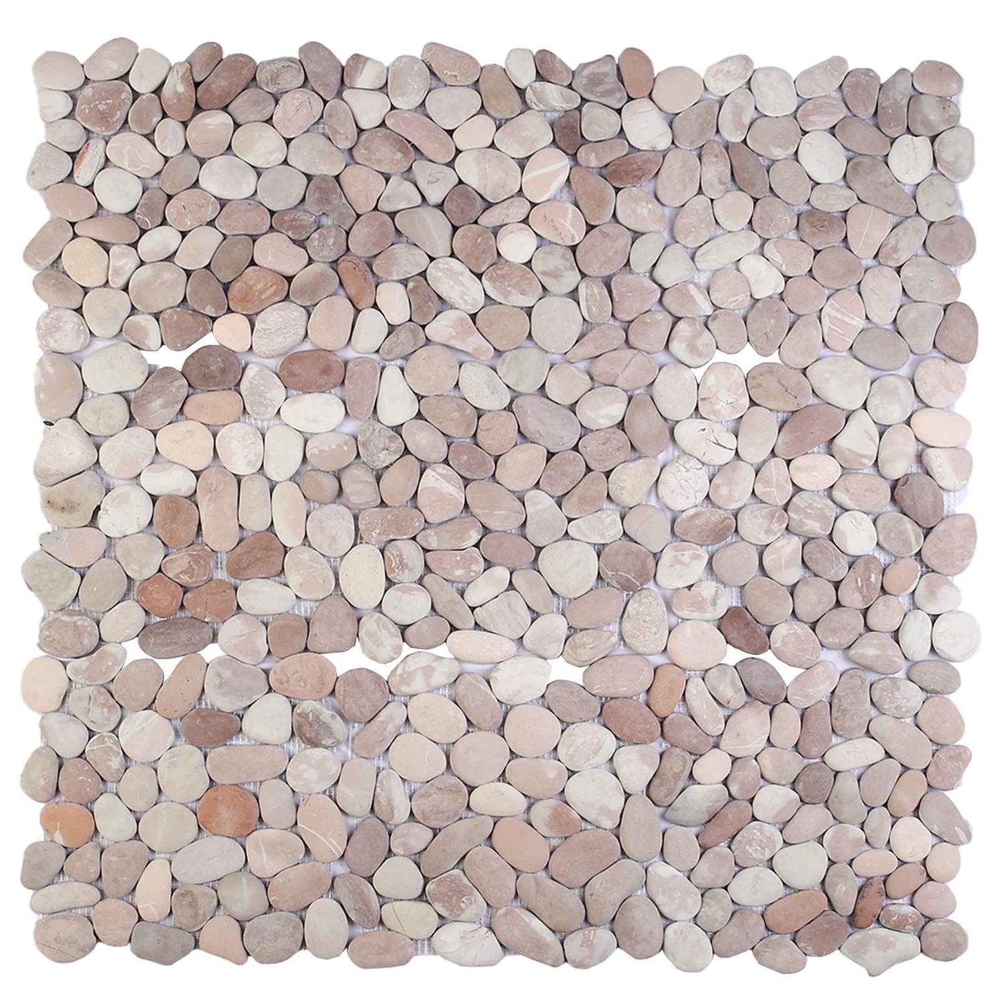 Pebble Fliser Beige og lys rosa 30 x 30 cm Elvestein