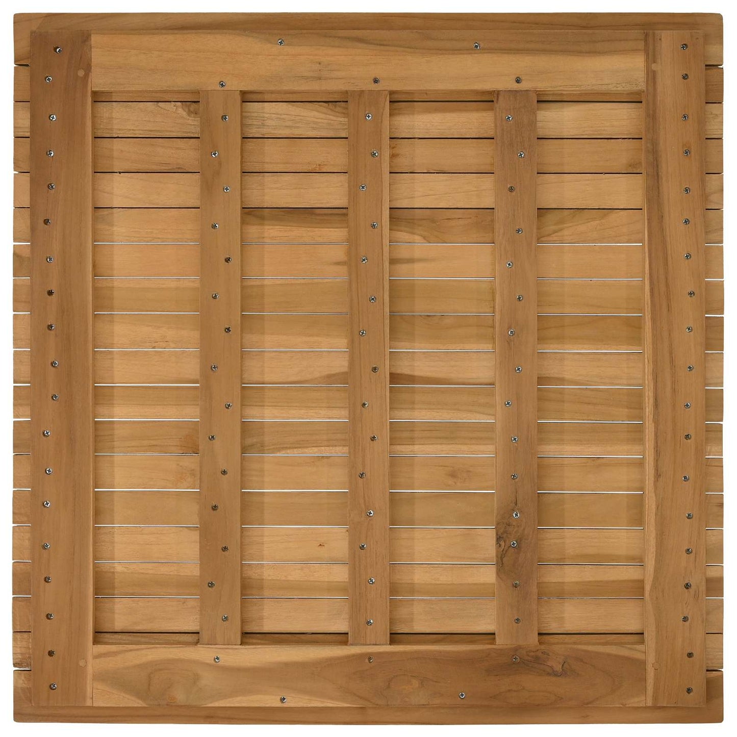 Bordplate 70 x 70 x 3,5 cm Torget Massivt Teaktre Naturlig