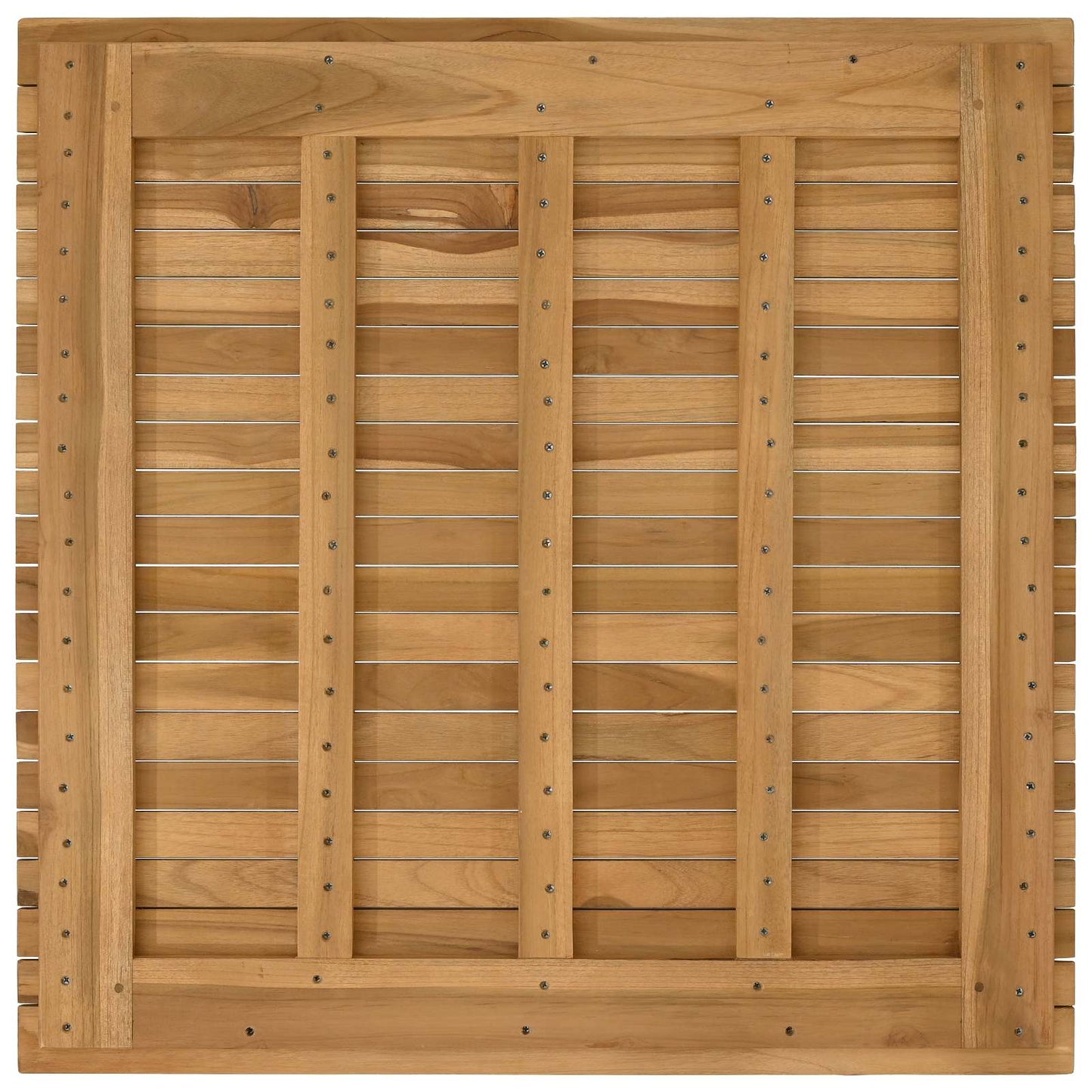Bordplate 80 x 80 x 3,5 cm Torget Massivt Teaktre Naturlig