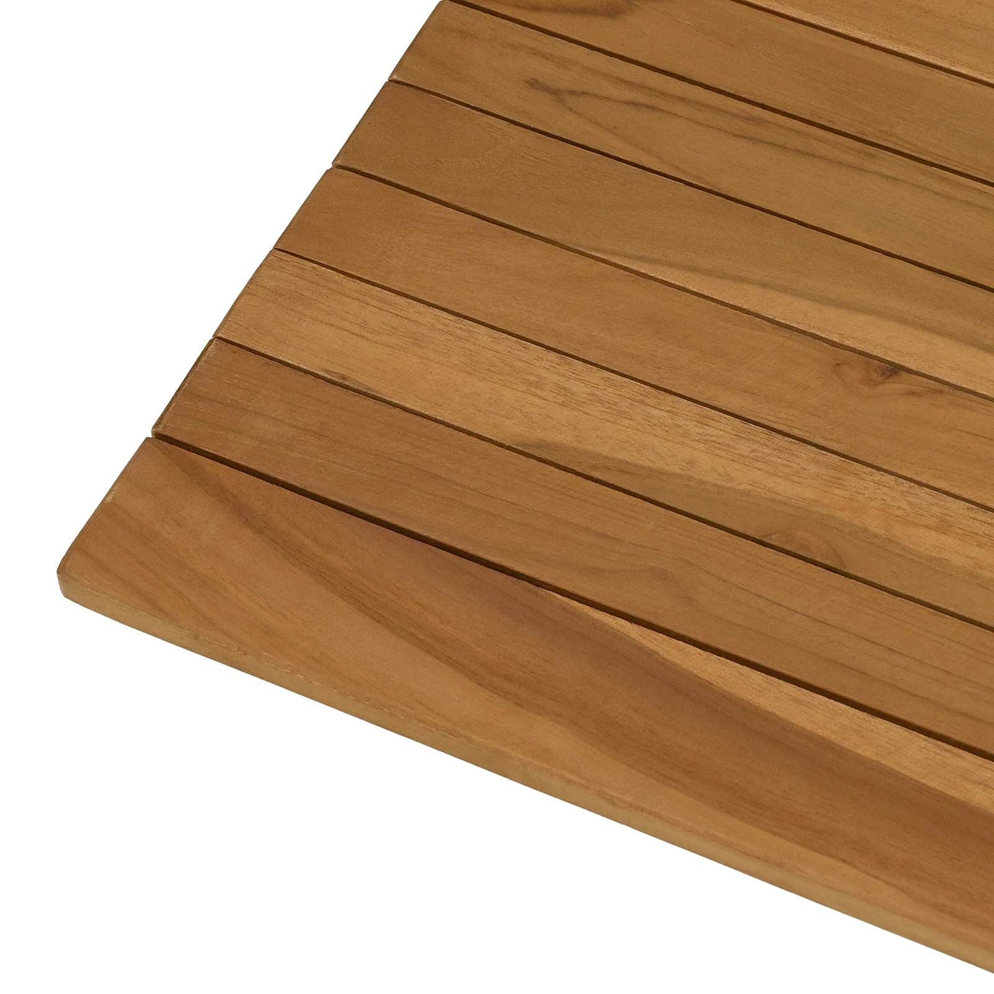 Bordplate 90 x 90 x 3,5 cm Torget Massivt Teaktre Naturlig