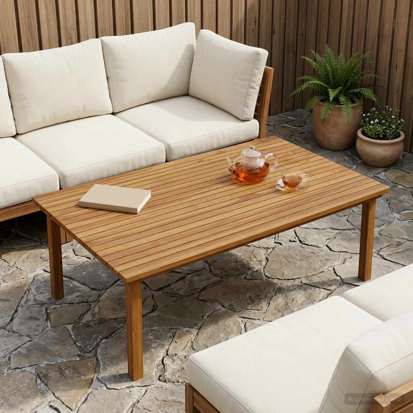 Bordplate 120 x 70 x 3,5 cm Rektangulær Massivt Teaktre