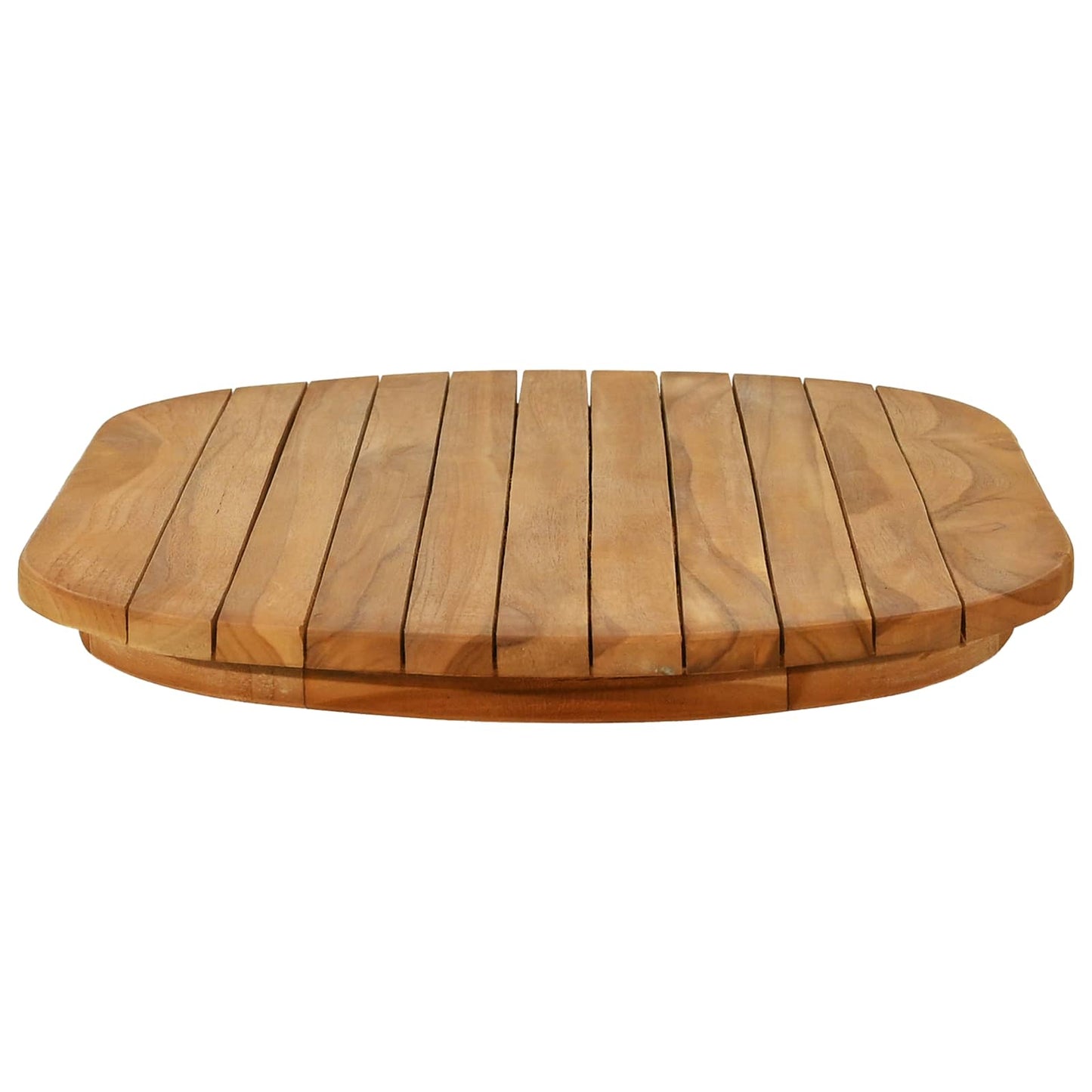 Bordplate 80 x 40 x 3,5 cm Oval Massivt Teaktre Naturlig
