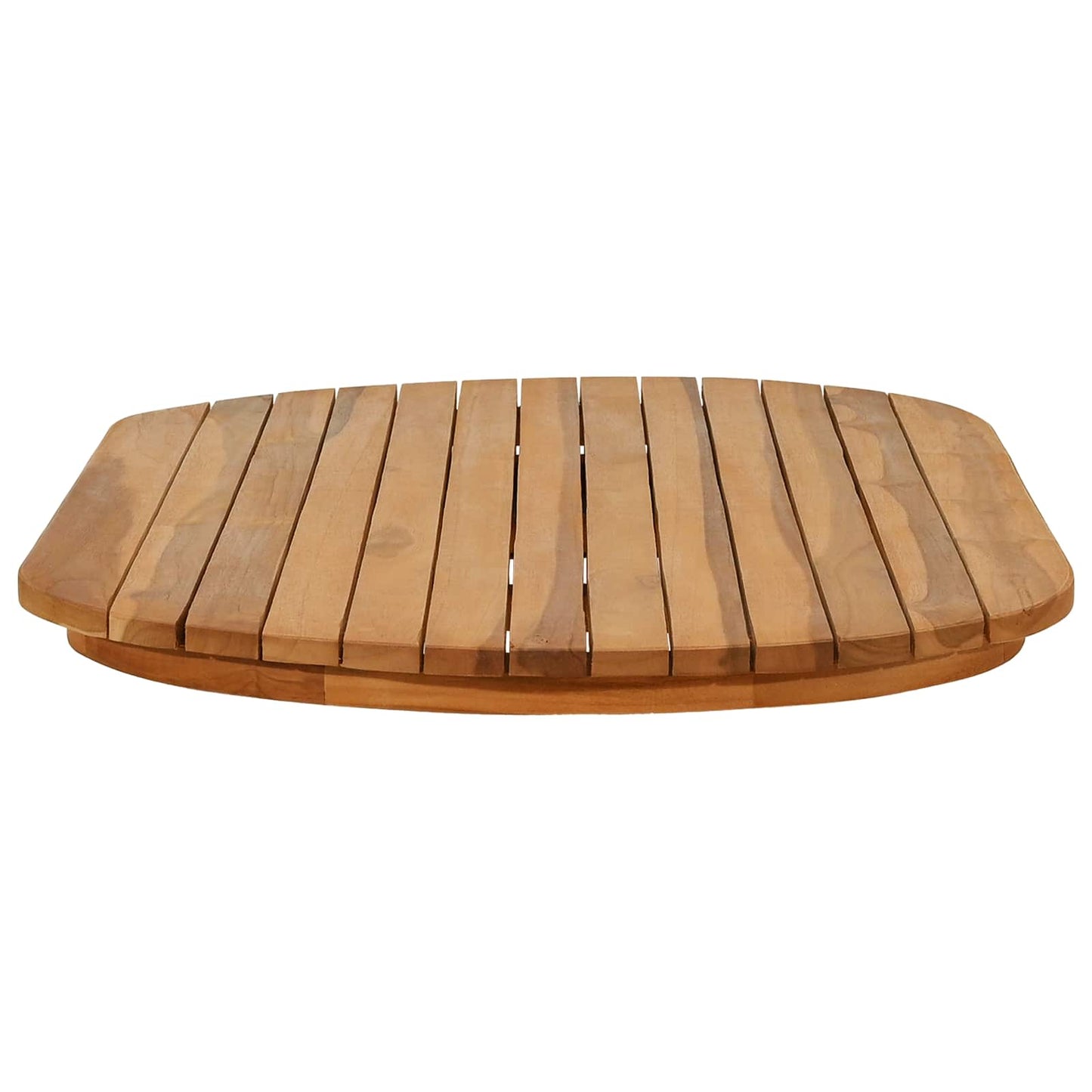 Bordplate 100 x 50 x 3,5 cm Oval Massivt Teaktre Naturlig