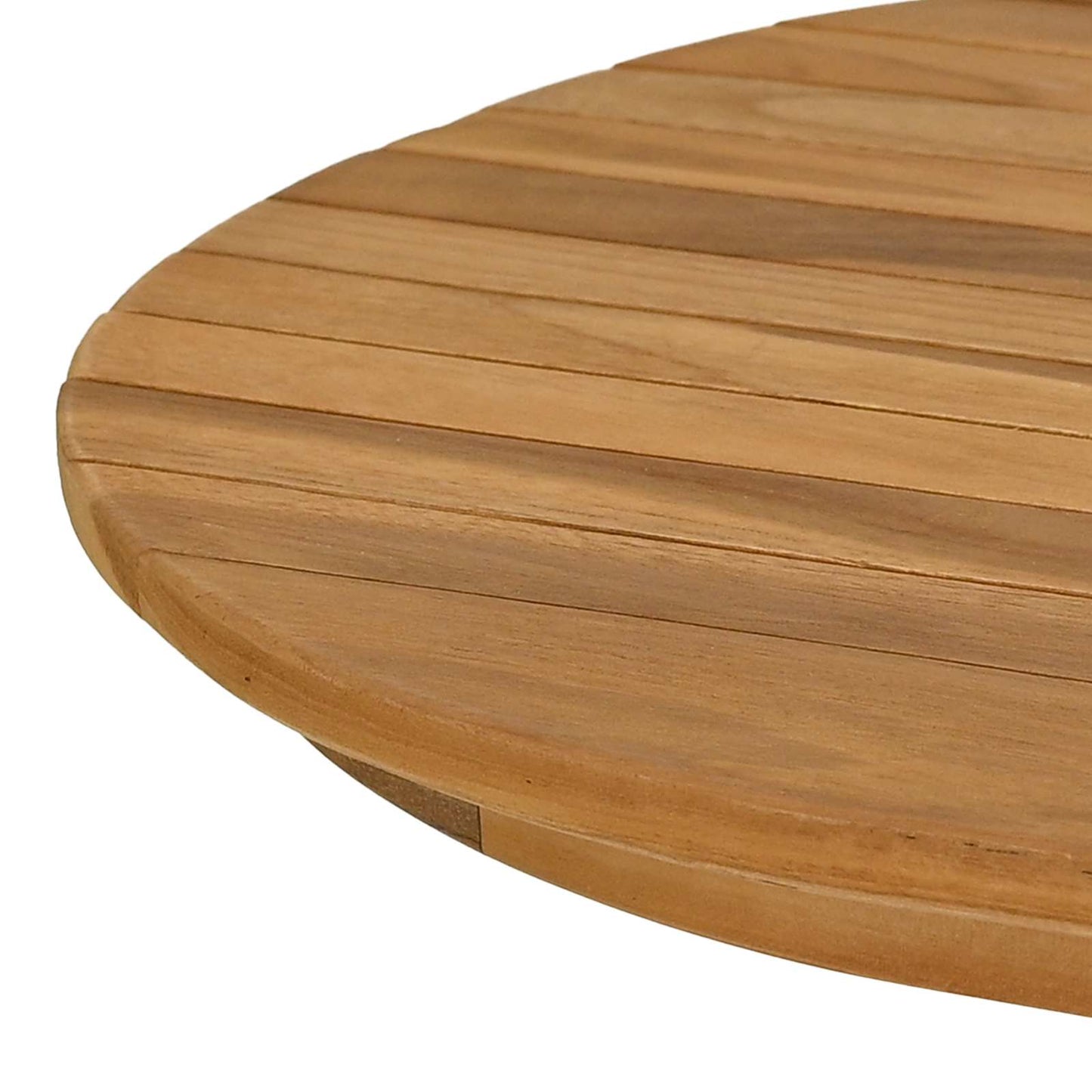 Bordplate 110 x 55 x 3,5 cm Oval Massivt Teaktre Naturlig
