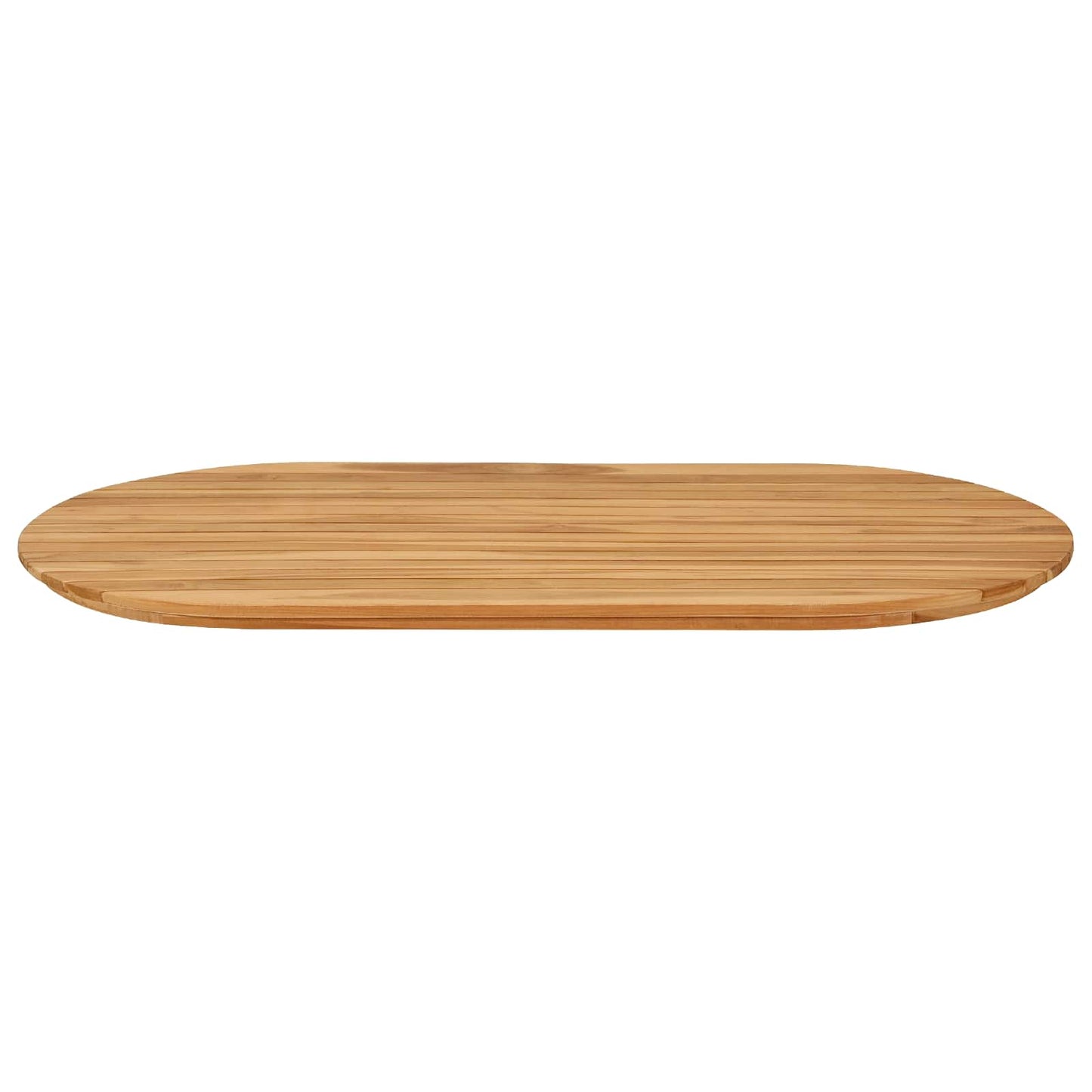 Bordplate 110 x 55 x 3,5 cm Oval Massivt Teaktre Naturlig