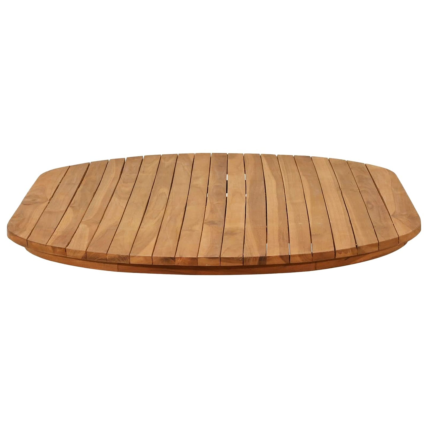 Bordplate 120 x 70 x 3,5 cm Oval Massivt Teaktre Naturlig