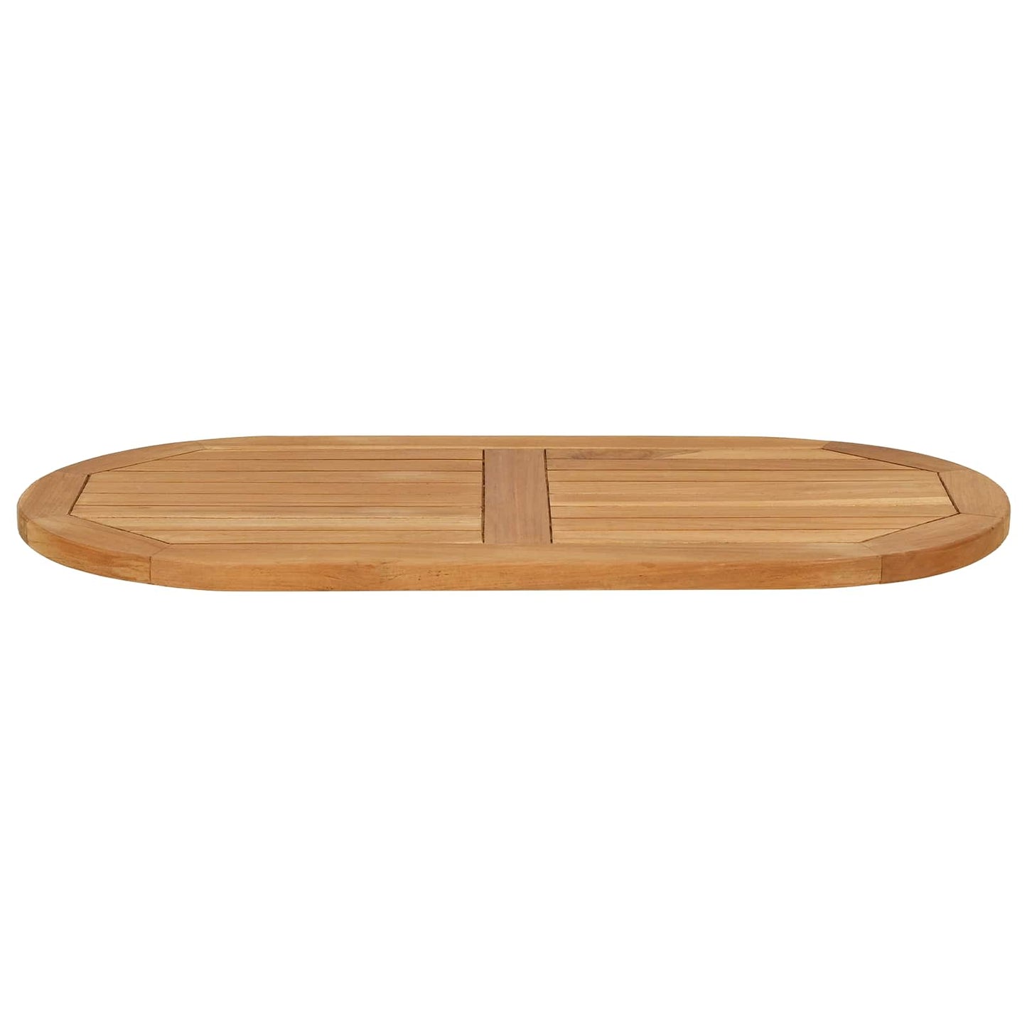 Bordplate 80 x 40 x 2,5 cm Oval Massivt Teaktre Naturlig