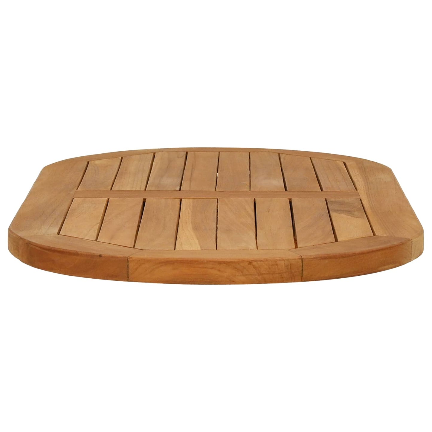 Bordplate 80 x 40 x 2,5 cm Oval Massivt Teaktre Naturlig