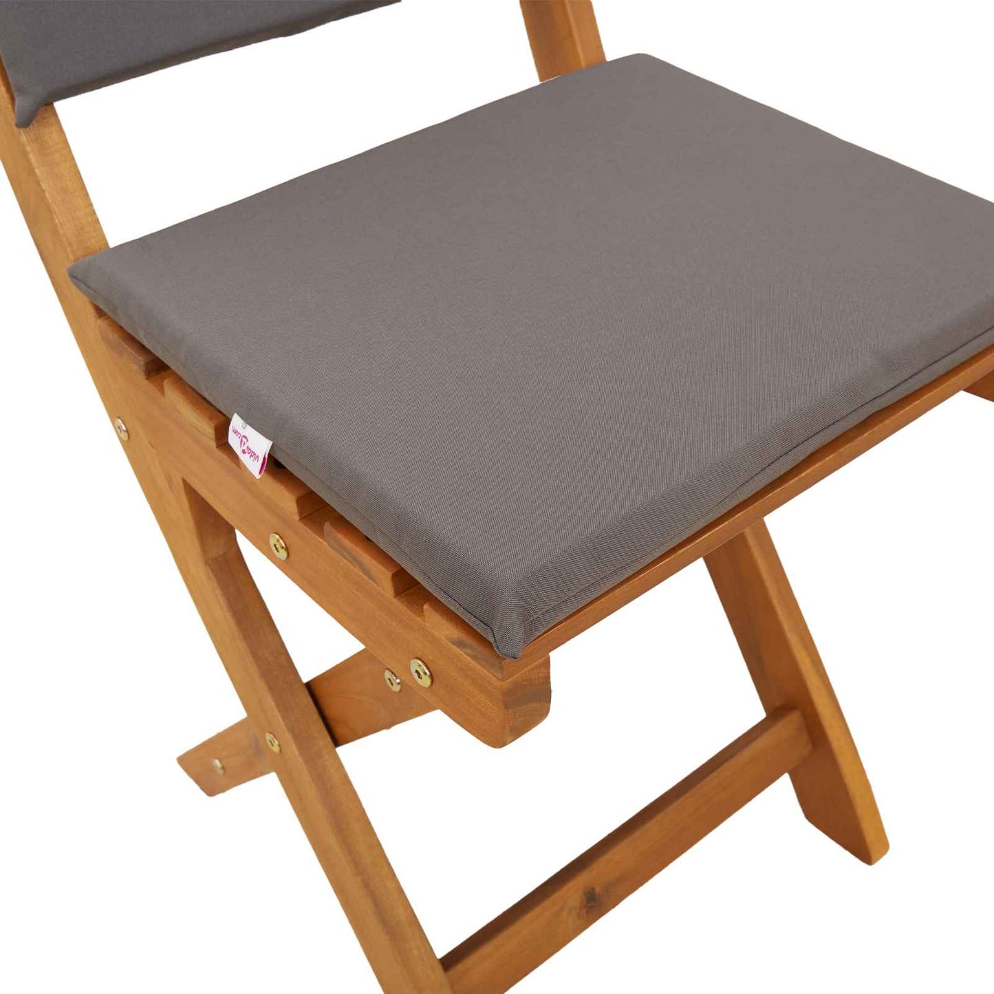Utendørs Bistro Stoler med pute 8 pcs Mørkegrå 38 x 46 x 85 cm