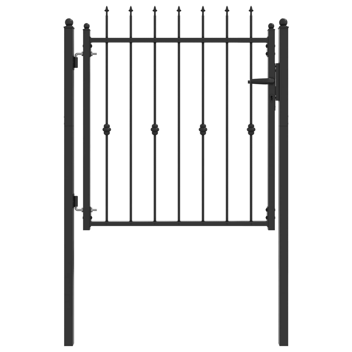 Gjerdeport HORST 100 x 100 cm Metall Svart Låsbar
