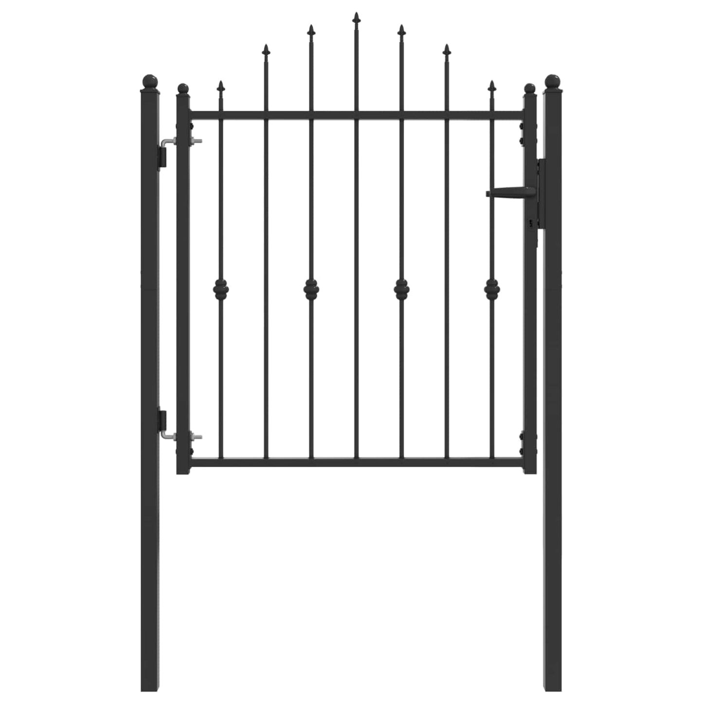 Gjerdeport HORST 100 x 100 cm Metall Svart Låsbar