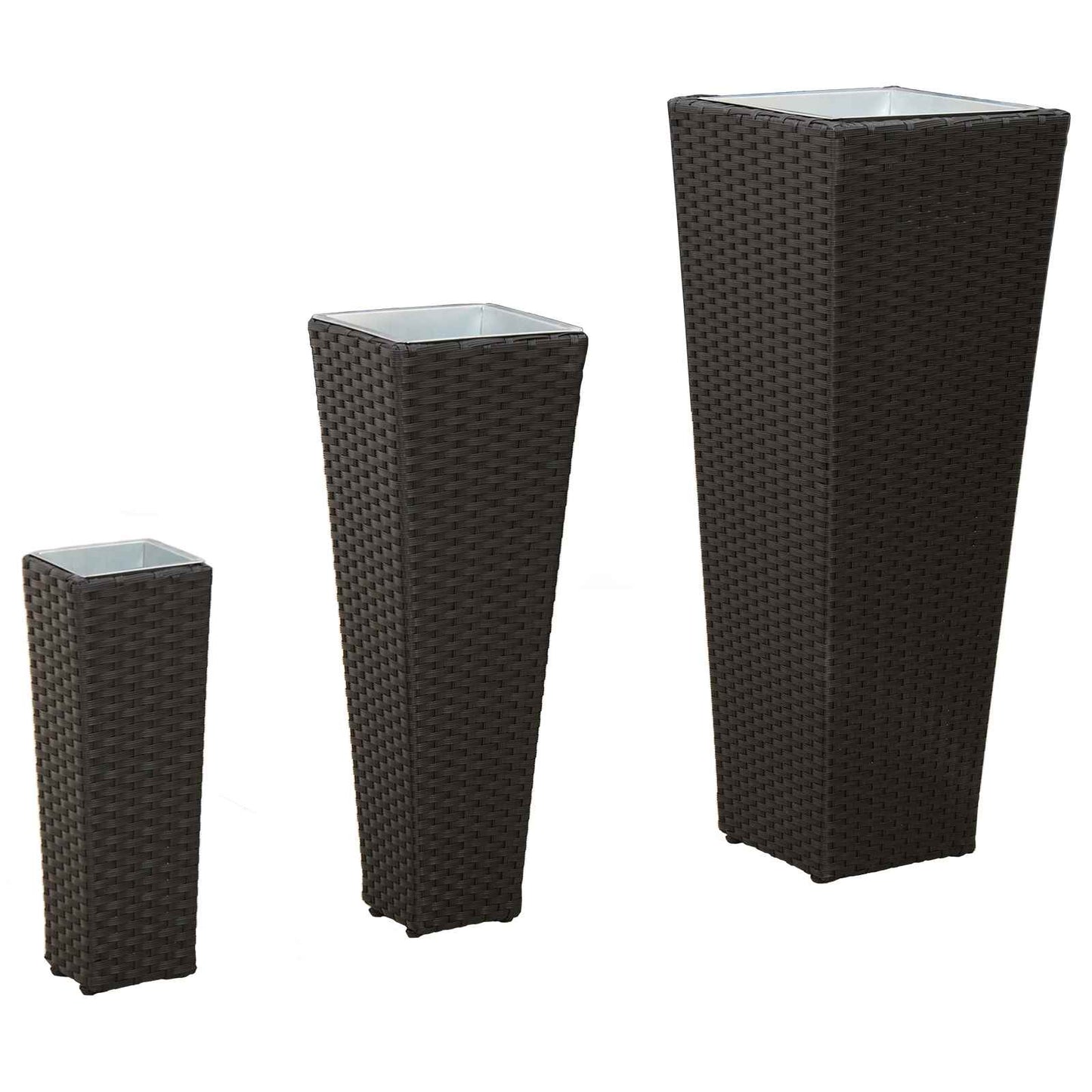 Utendørs sett 3 pcs Svart Metall
