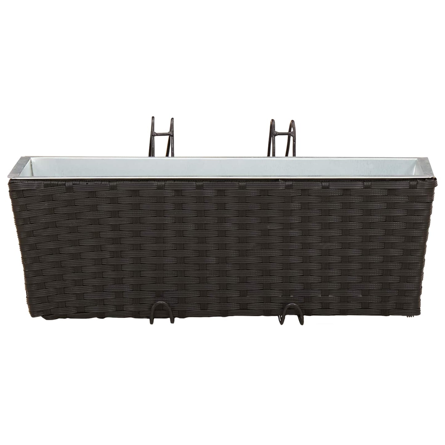 Gelender 2 pcs Svart 50 x 17 x 17 cm Metall vidaXL
