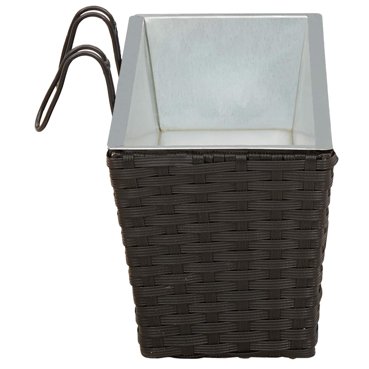 Gelender 2 pcs Svart 50 x 17 x 17 cm Metall vidaXL