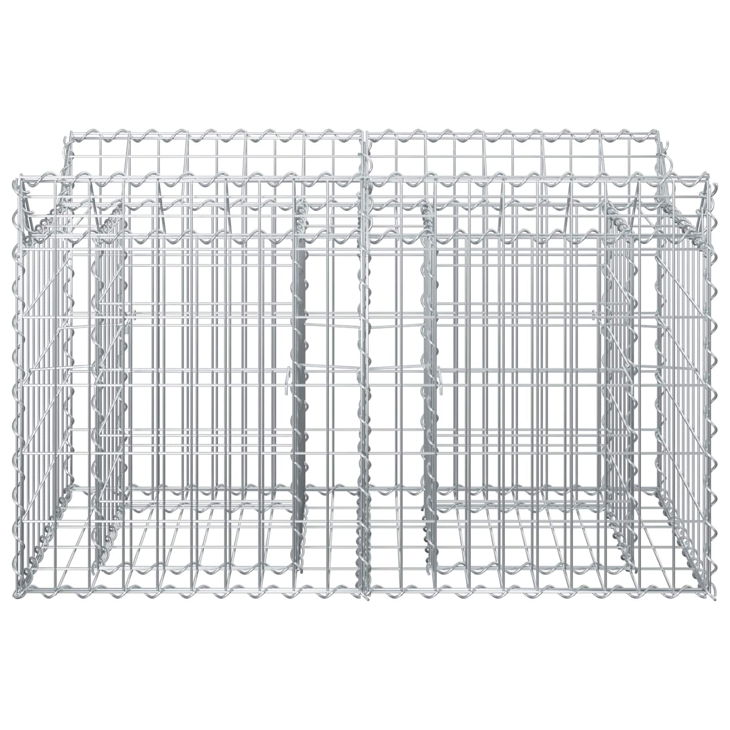 Gabion hevet seng sølv 100 x 50 x 60 cm Galvanisert Stål vidaXL