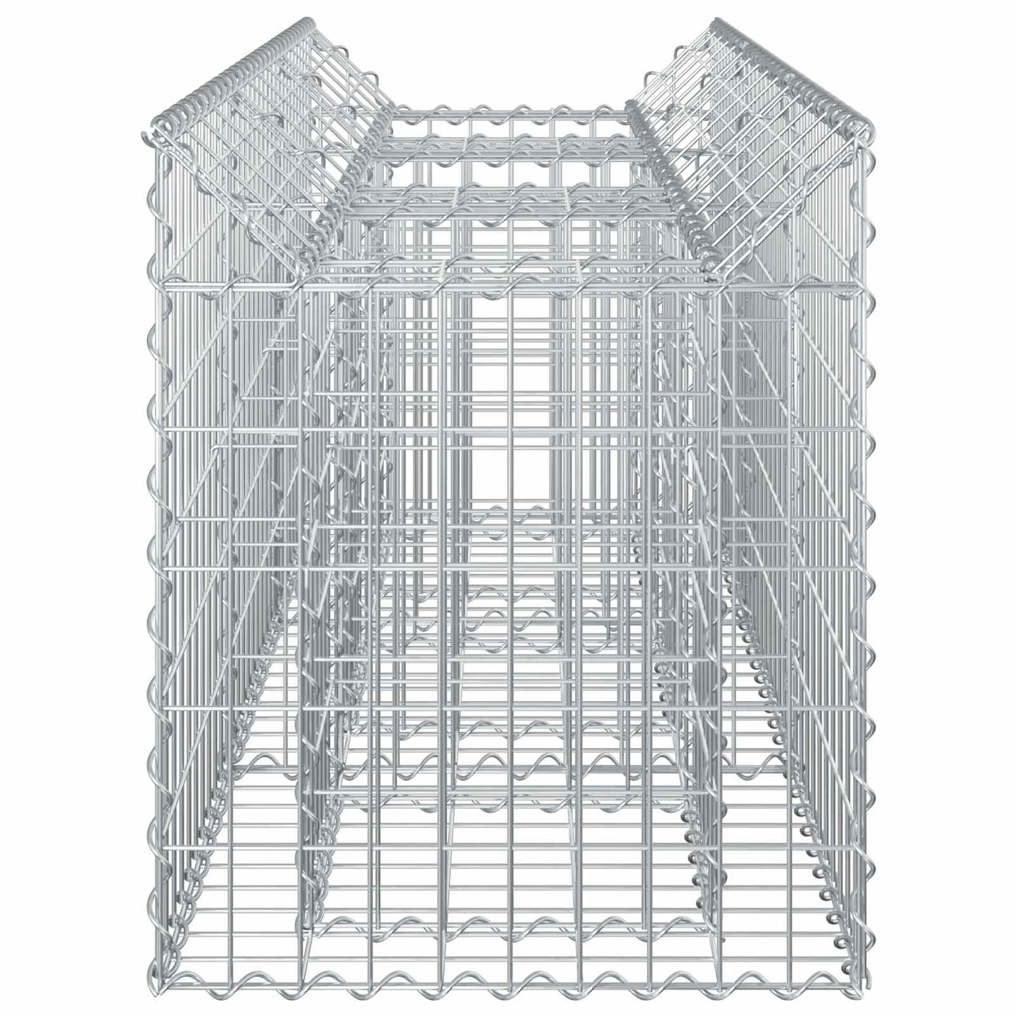 Gabion hevet seng sølv 150 x 50 x 60 cm Galvanisert Stål vidaXL