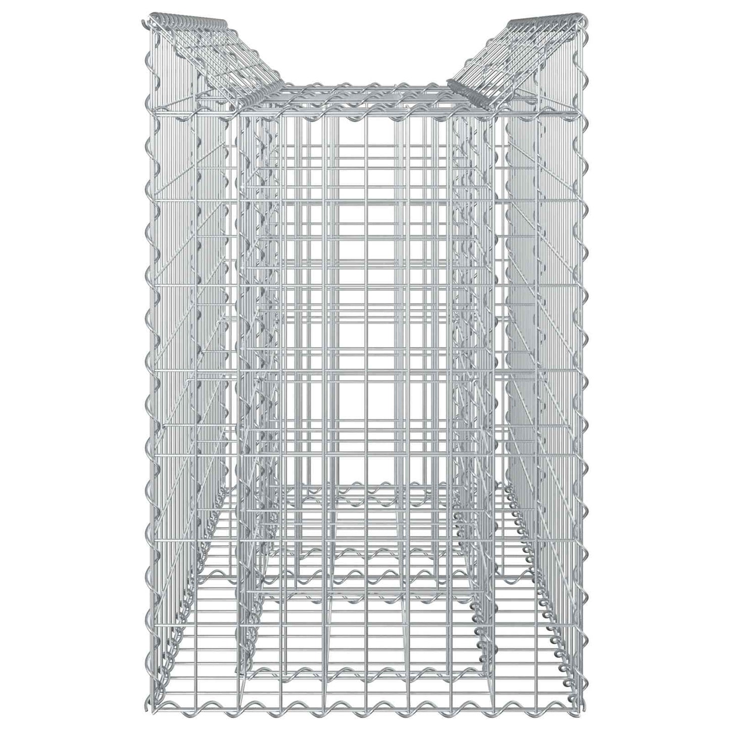 Gabion hevet seng sølv 100 x 50 x 80 cm Galvanisert Stål vidaXL